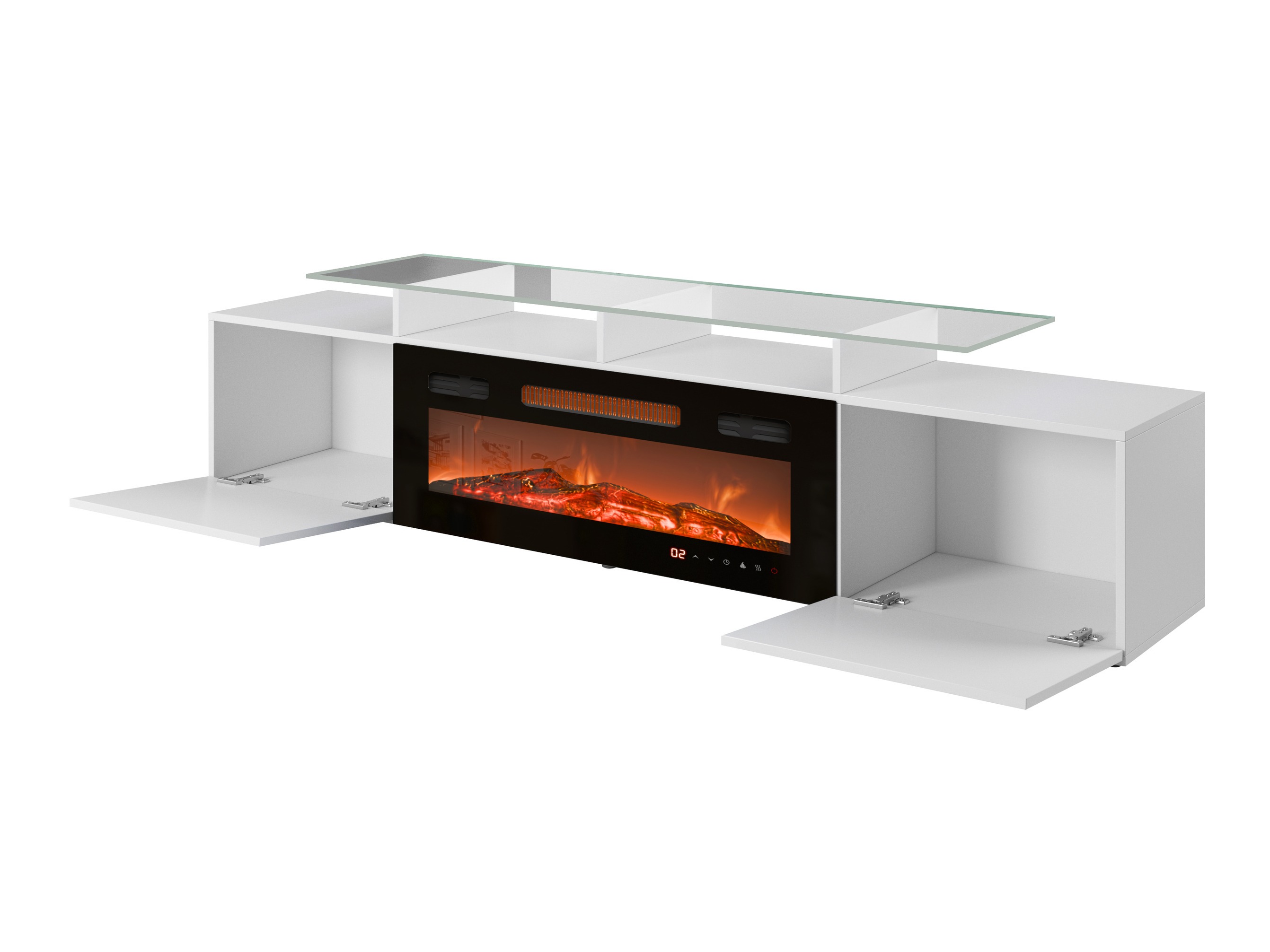 Mueble TV Numerus (Negro + Negro brillante)