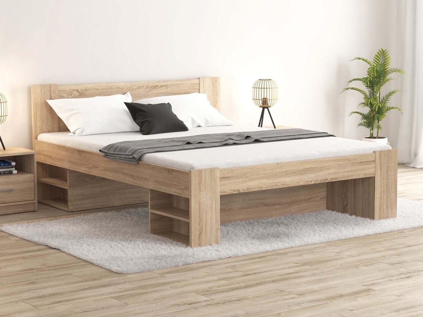 Cama Novsore 130 (Roble Sonoma)
