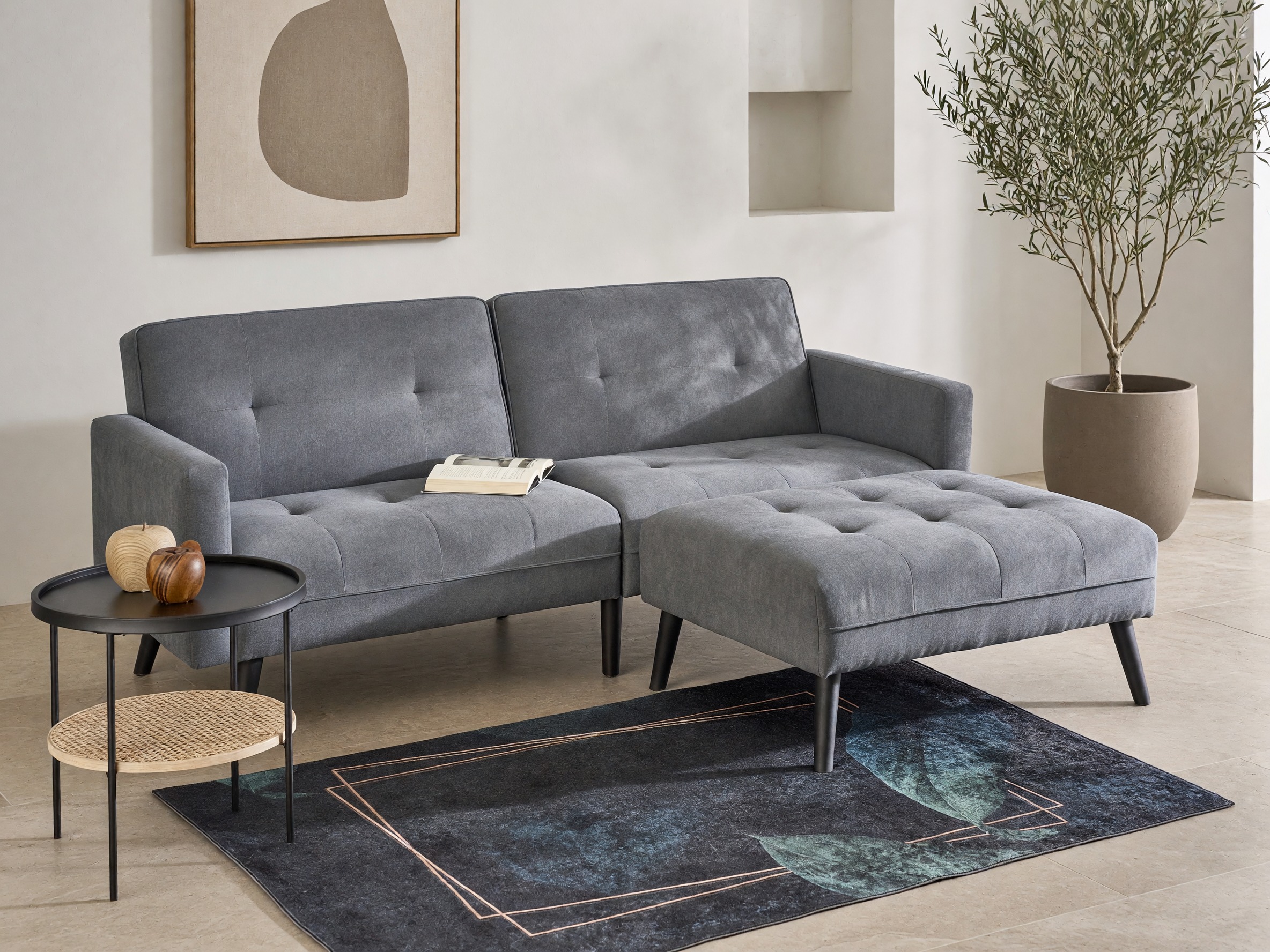 Conjunto de muebles tapizado Houston 1732 (Gris)