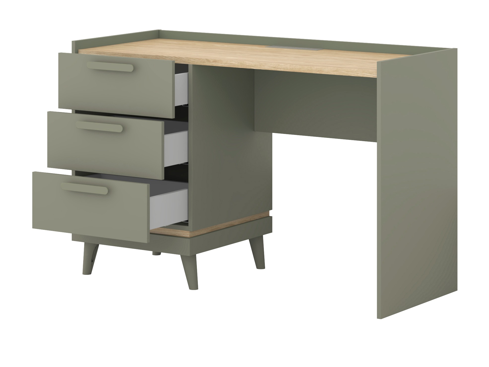 Mesa de oficina Fertalu 103 (Verde + Roble)
