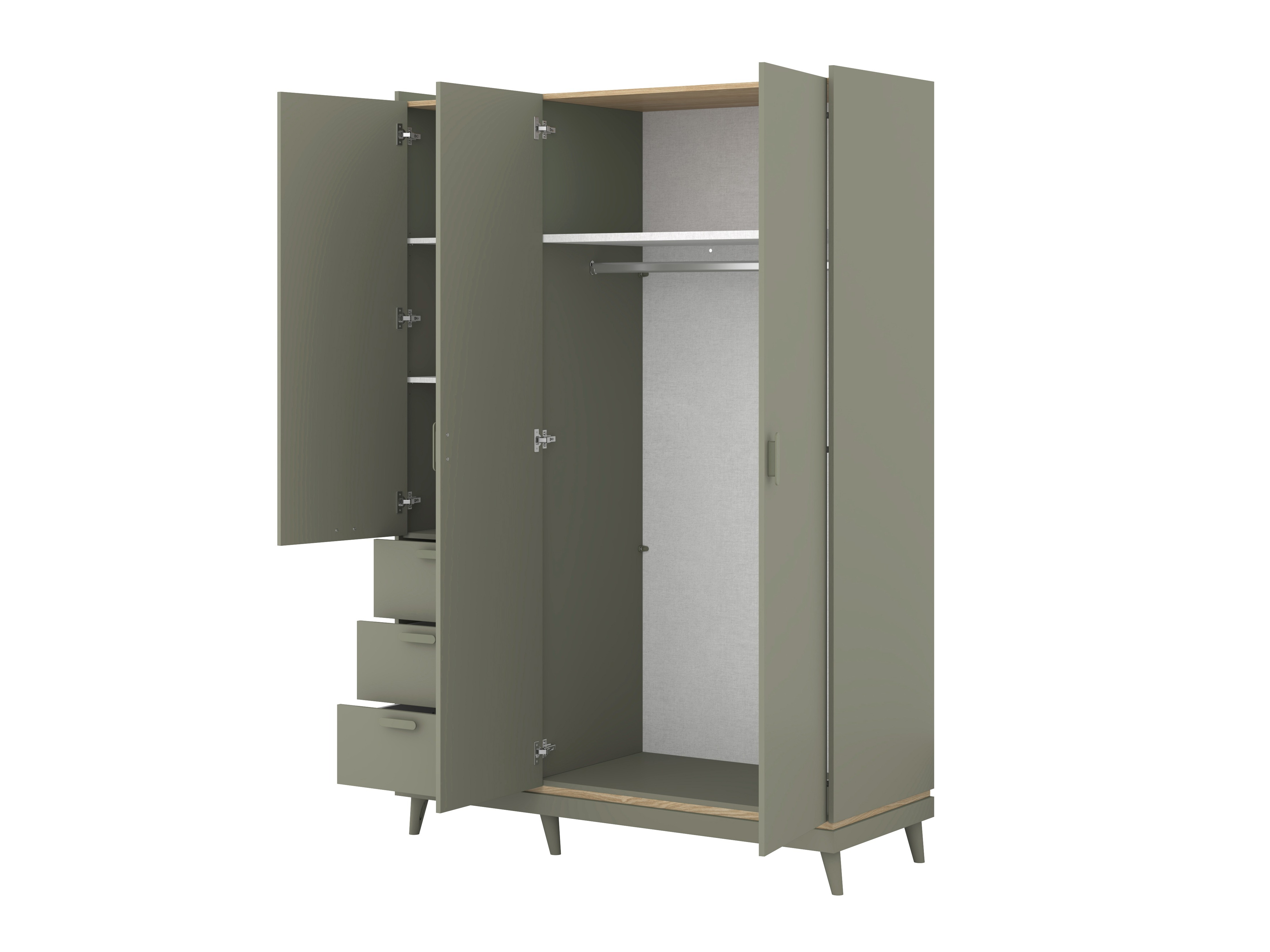 Armario Fertalu 100 (Verde + Roble)