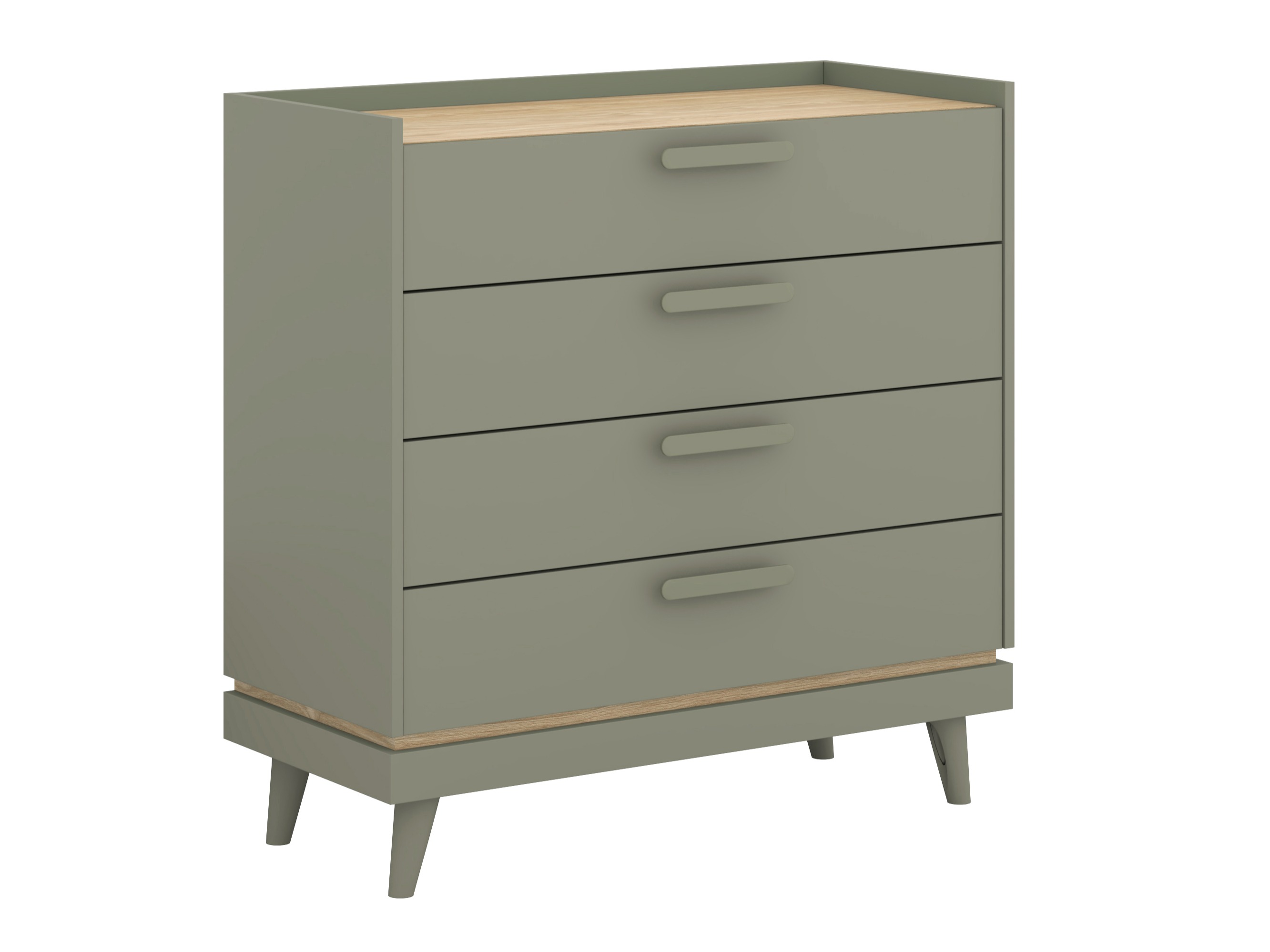 Cómoda Fertalu 104 (Verde + Roble)