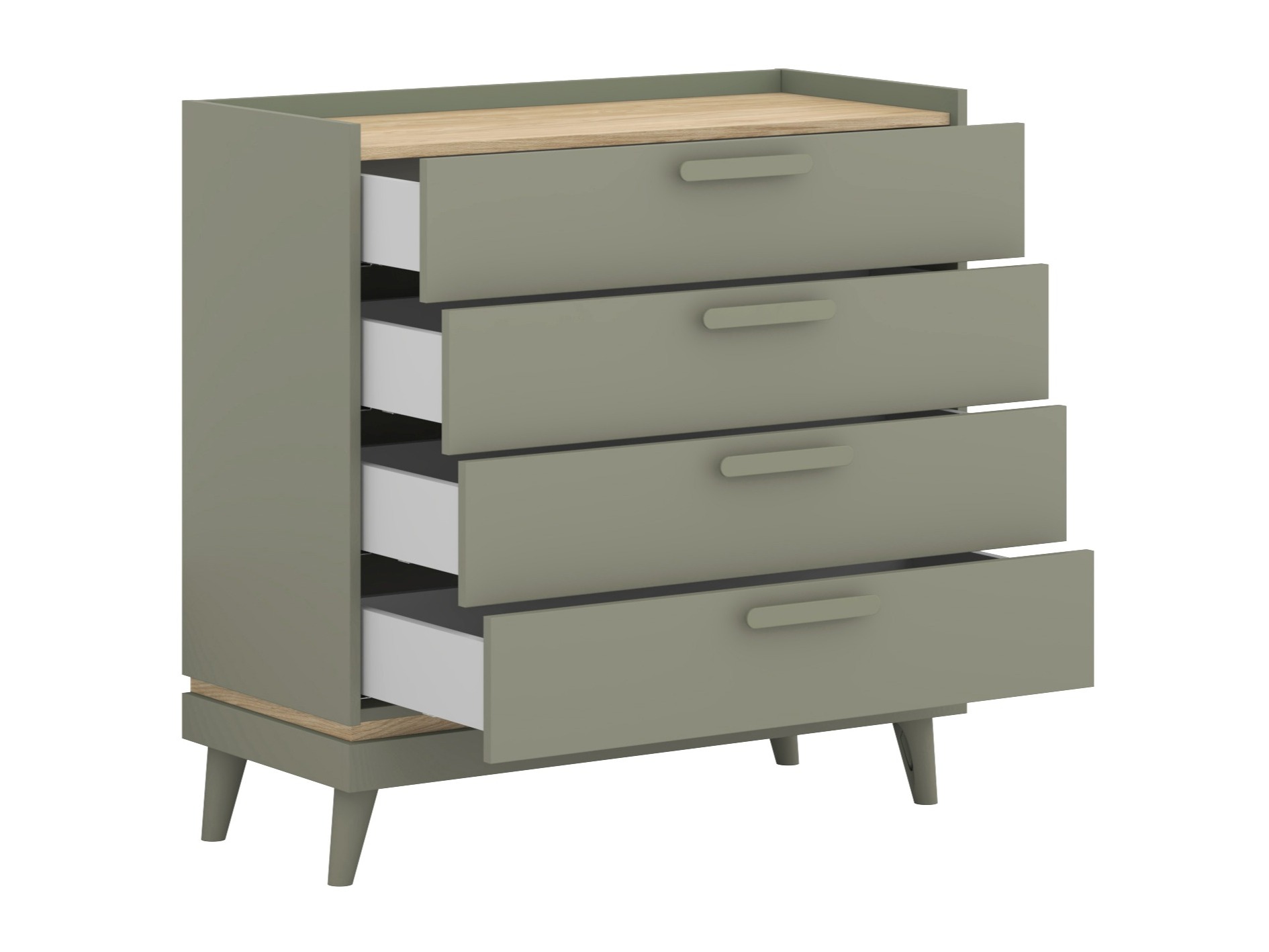 Cómoda Fertalu 104 (Verde + Roble)