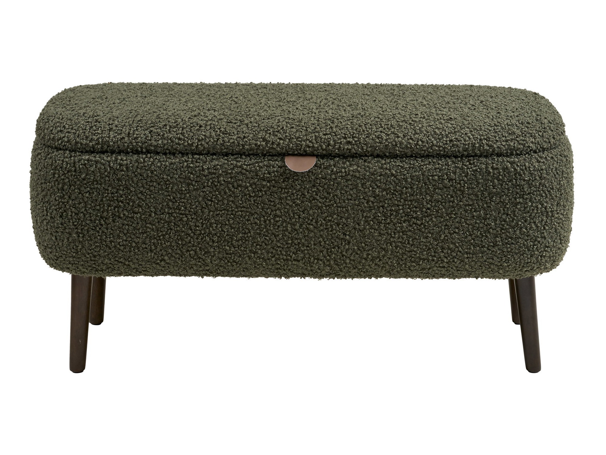 Banco tapizado Brea 344 (Verde + Madera oscura)