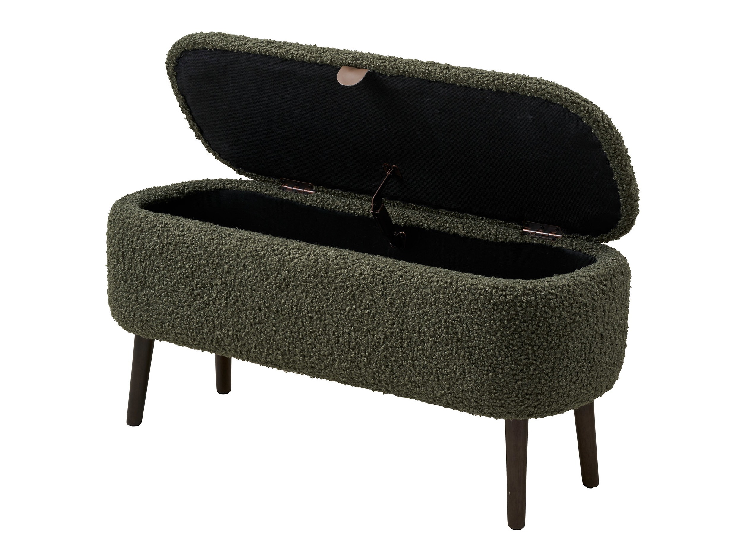 Banco tapizado Brea 344 (Verde + Madera oscura)