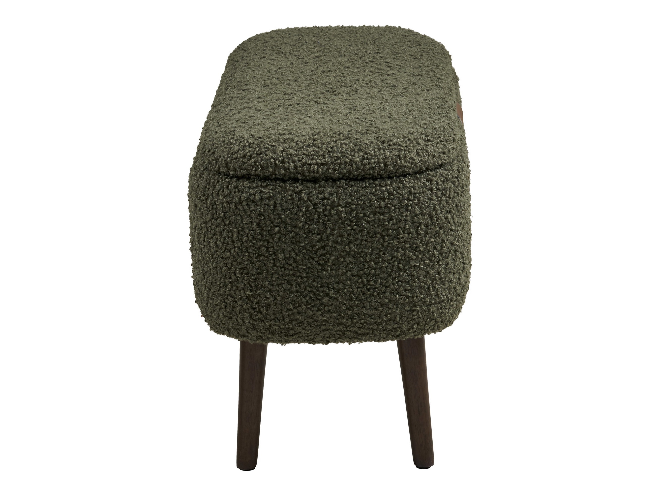 Banco tapizado Brea 344 (Verde + Madera oscura)