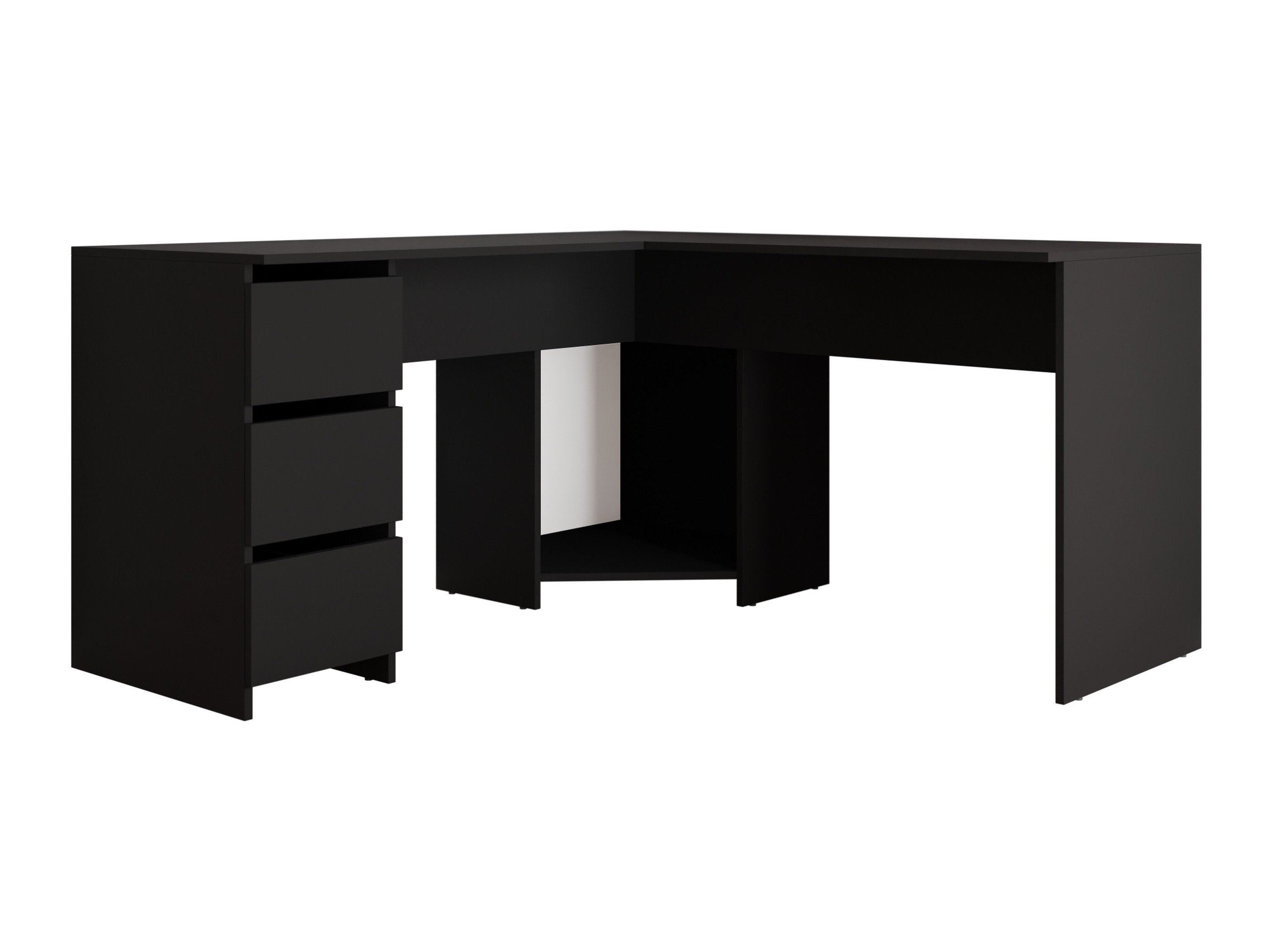 Mesa de ordenador esquinera Comfivo Insuler (Negro)