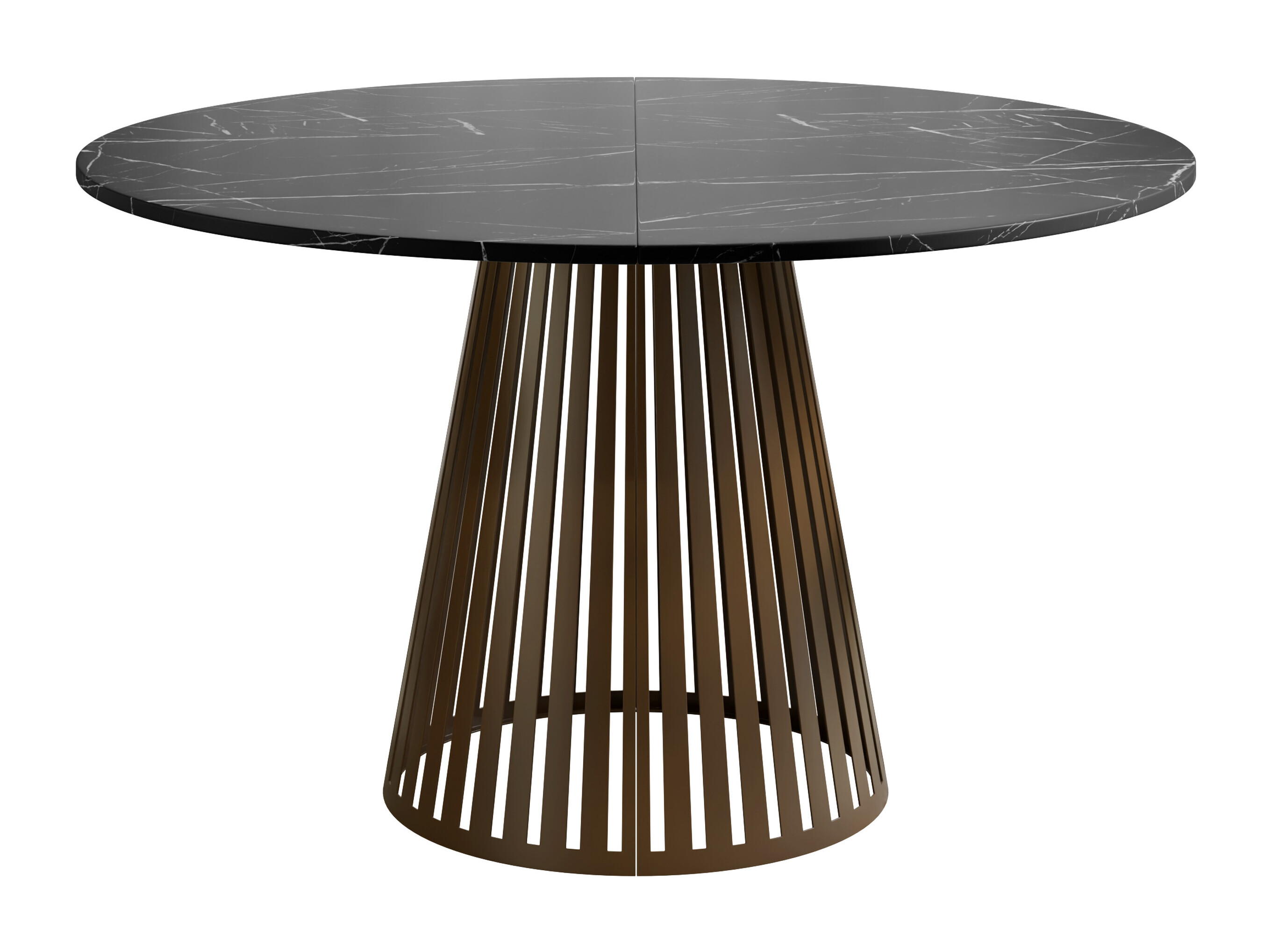 Mesa Prudentia (Negro Mármol + Marrón)