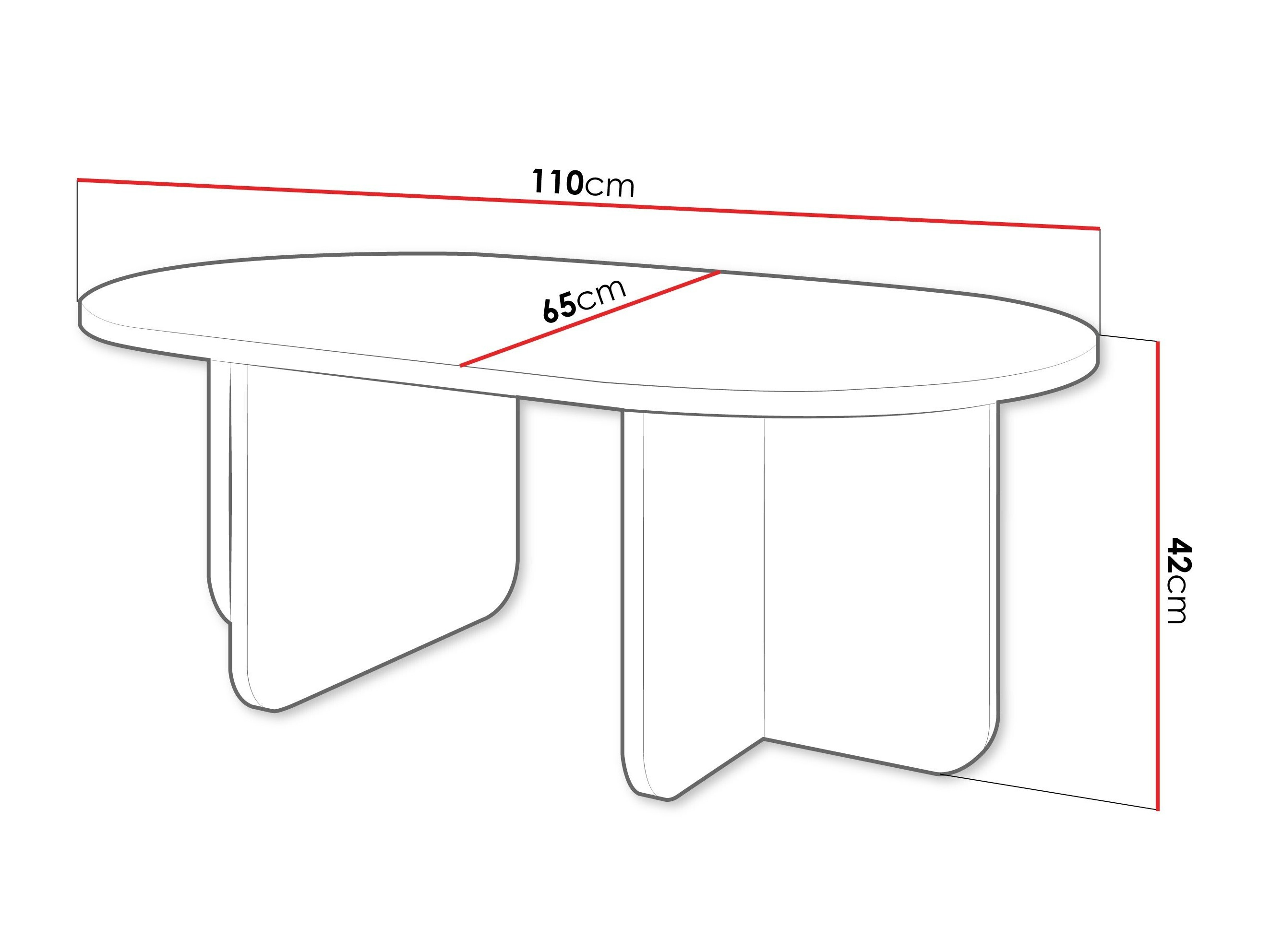Mesa de centro Comfivo Humar (Beige)