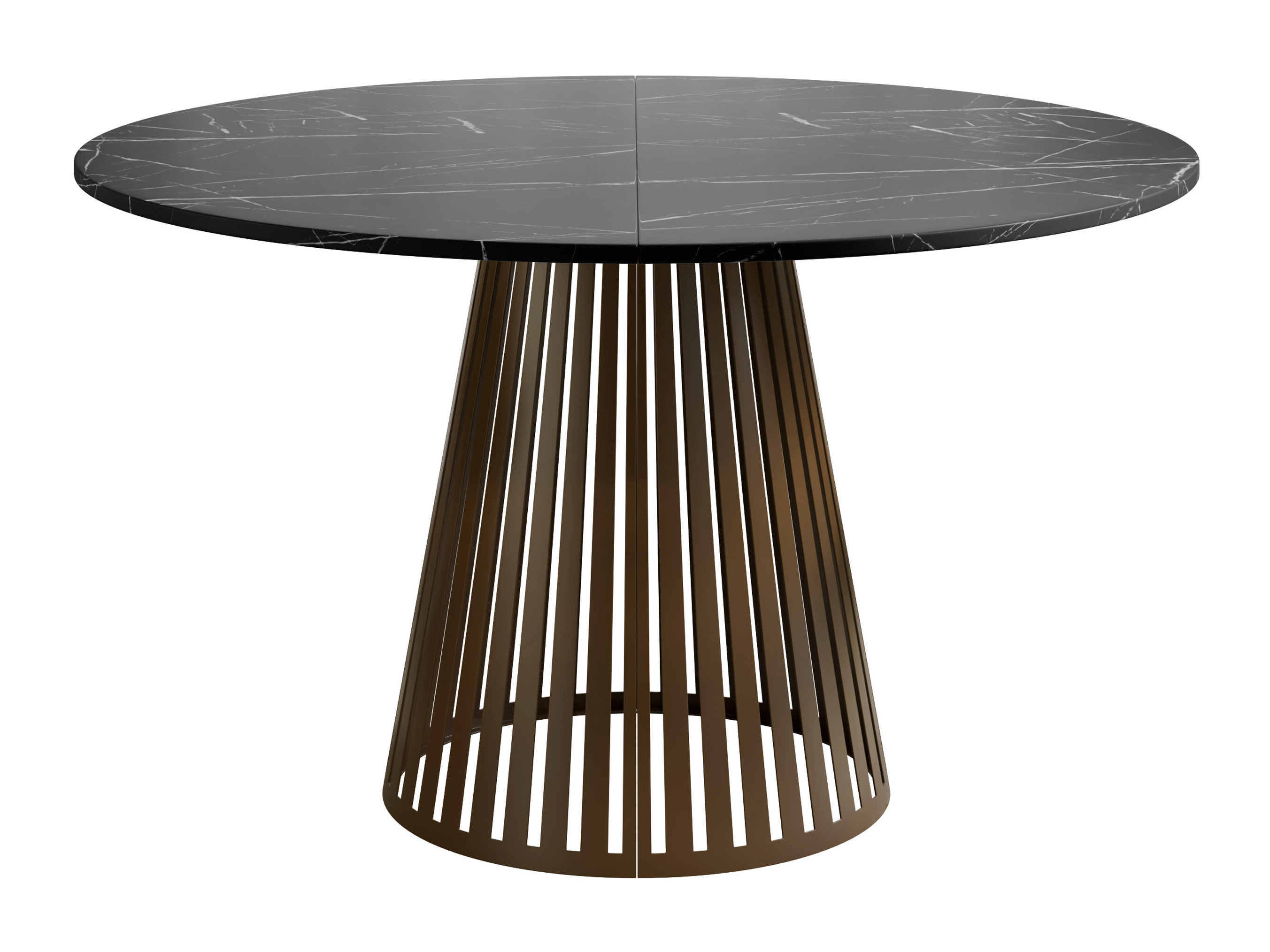 Mesa Prudentia II (Mármol negro + Marrón)