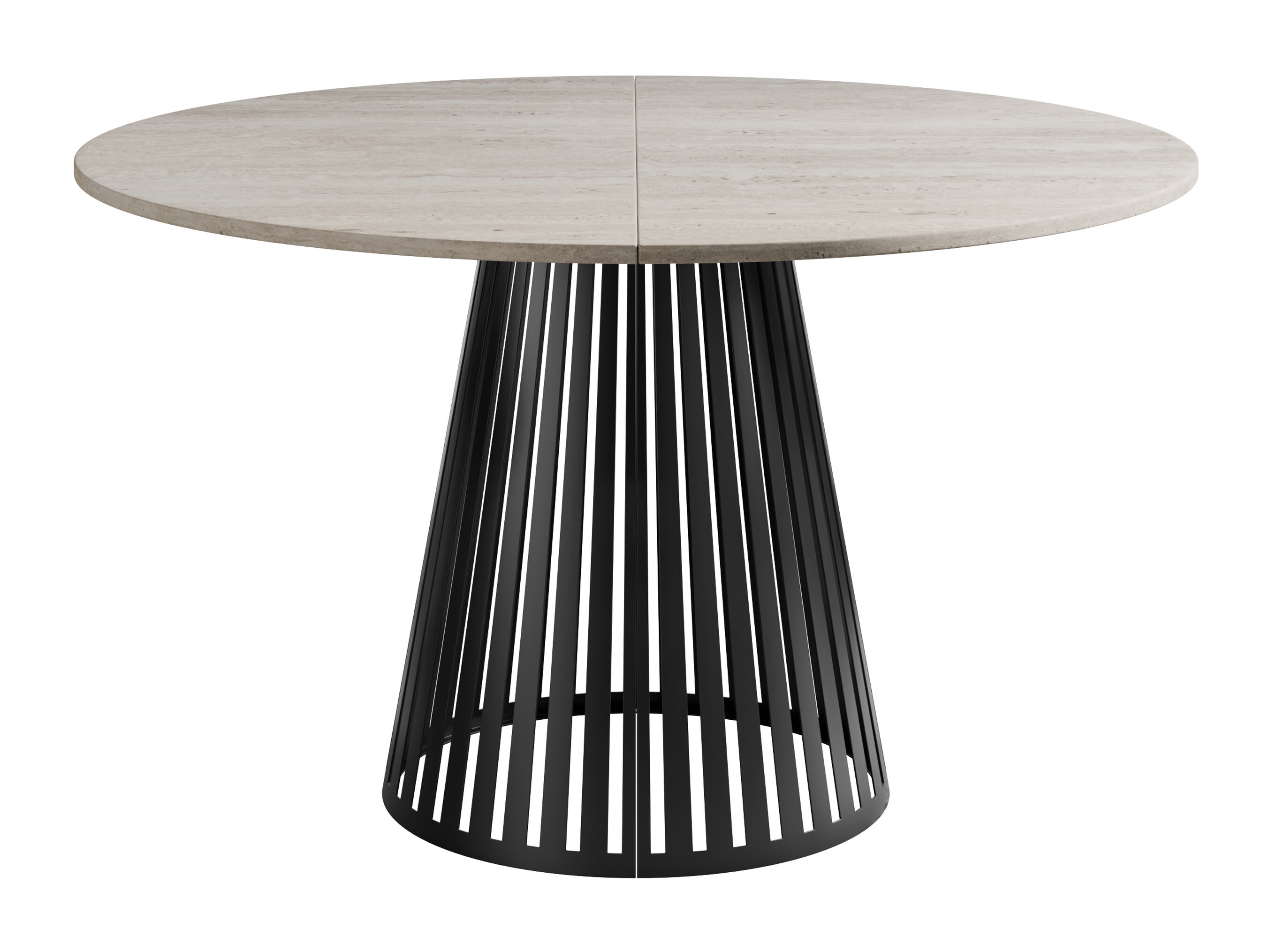 Mesa Prudentia II (Travertino claro + Negro)