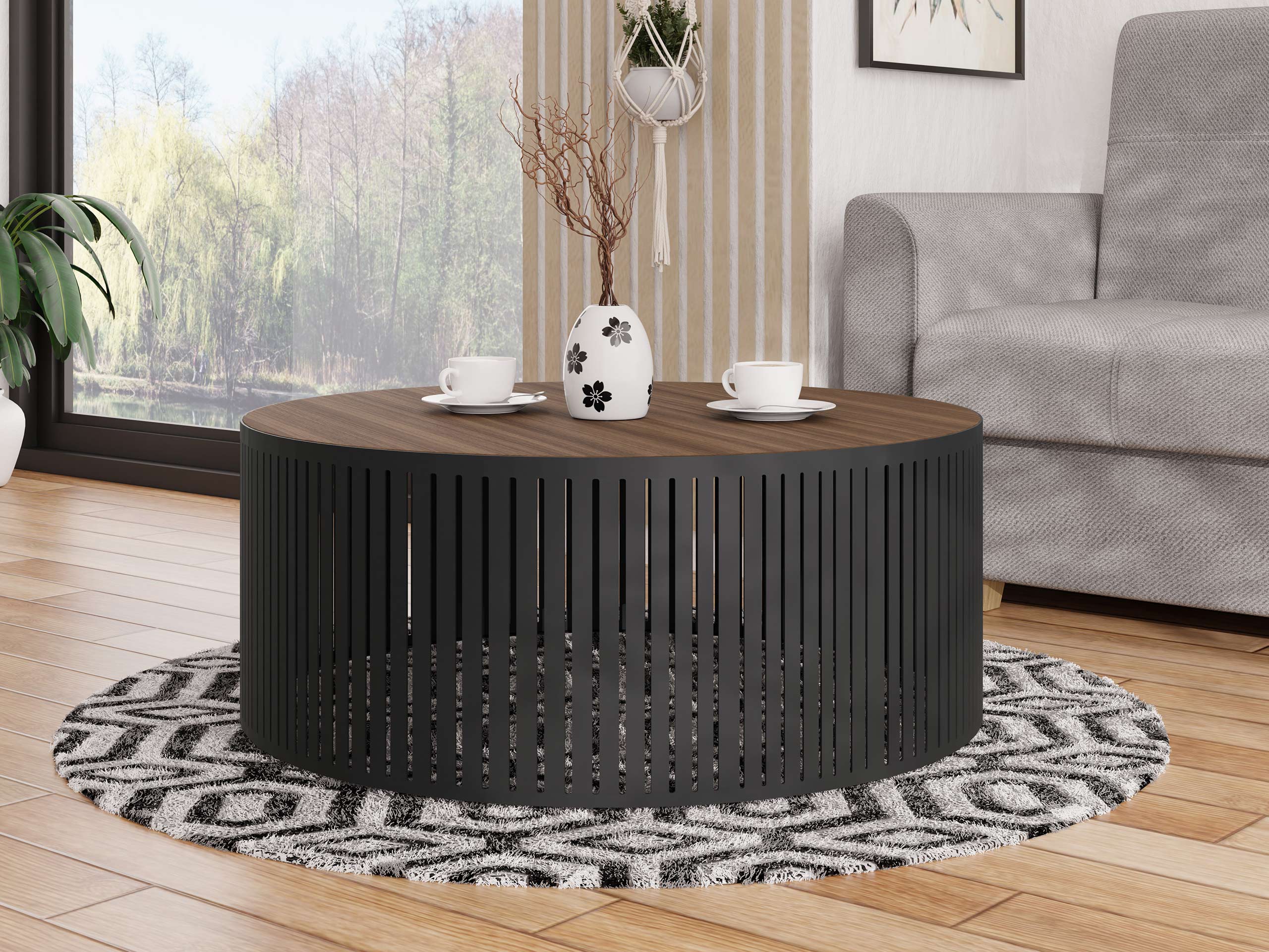 Mesa de centro Prunis (Nogal + Negro)