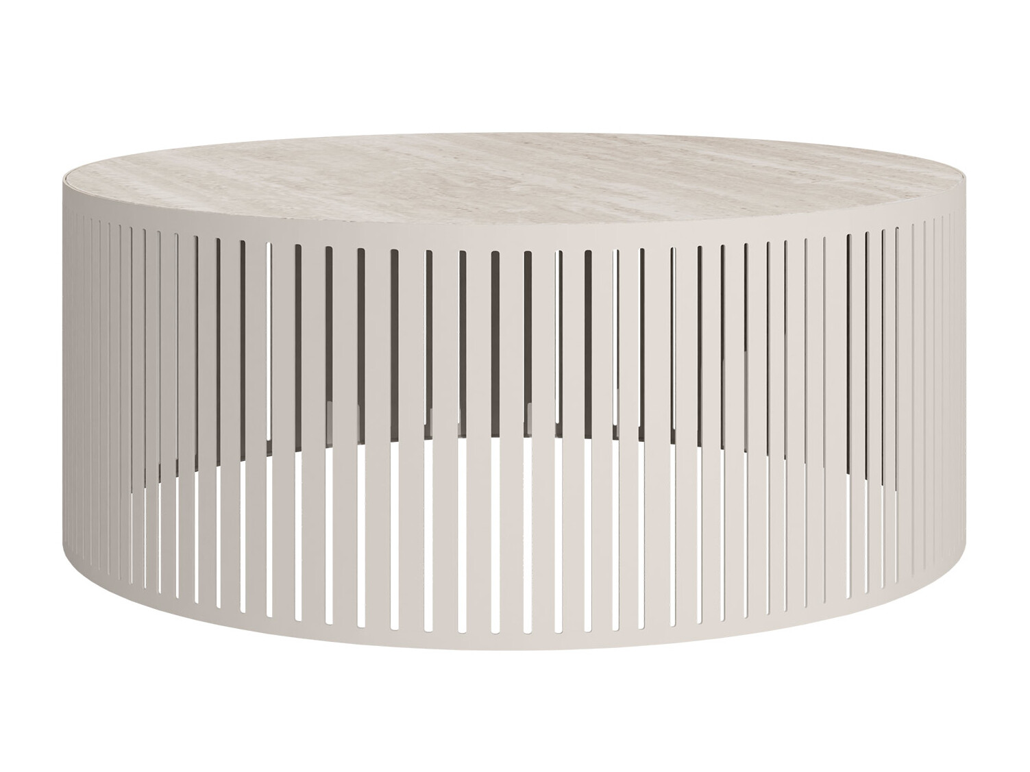 Mesa de centro Prunis (Travertino claro + Cachemira)