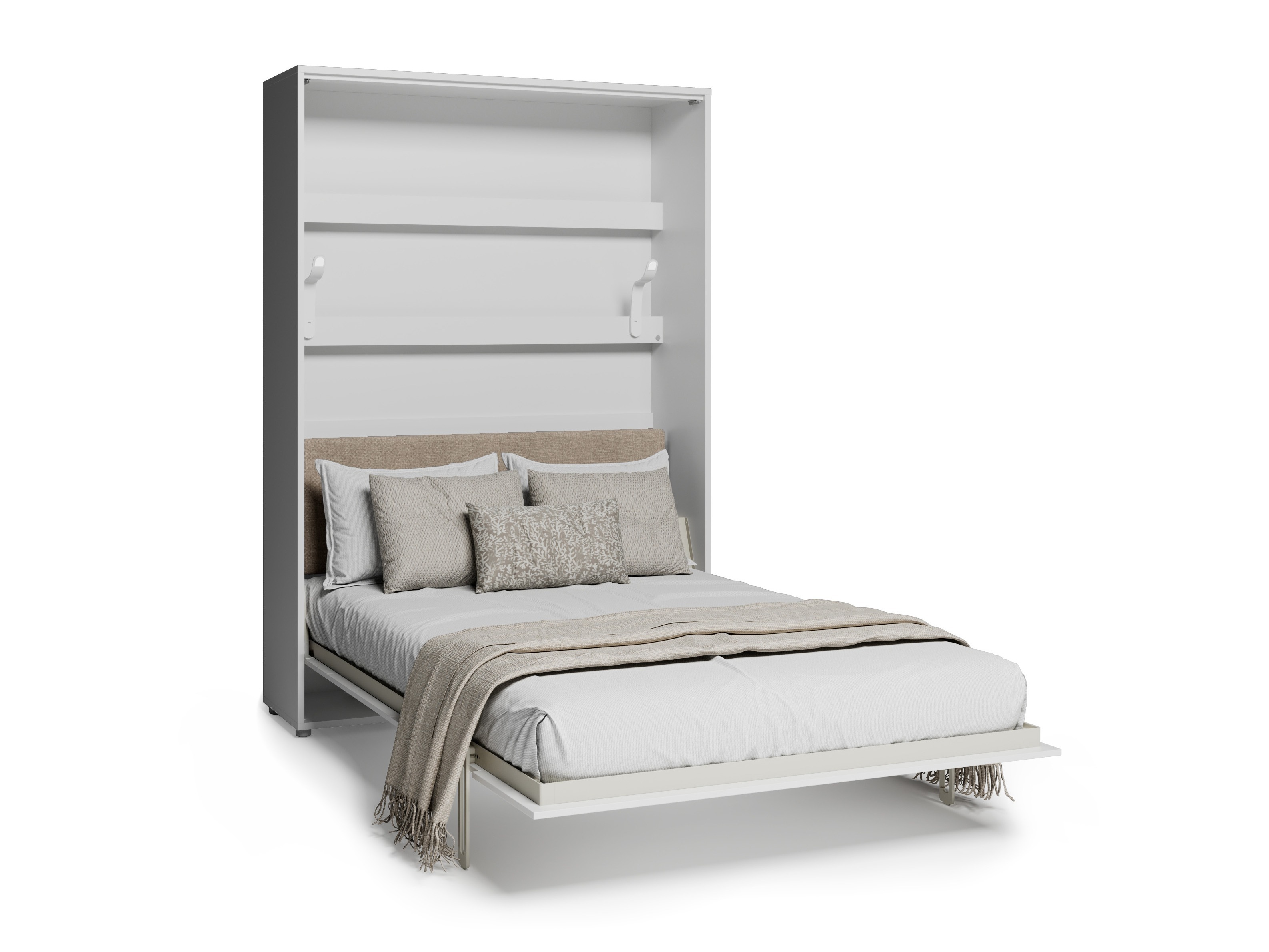 Cama plegable Concept Lenart IX (Blanco + Blanco brillante)