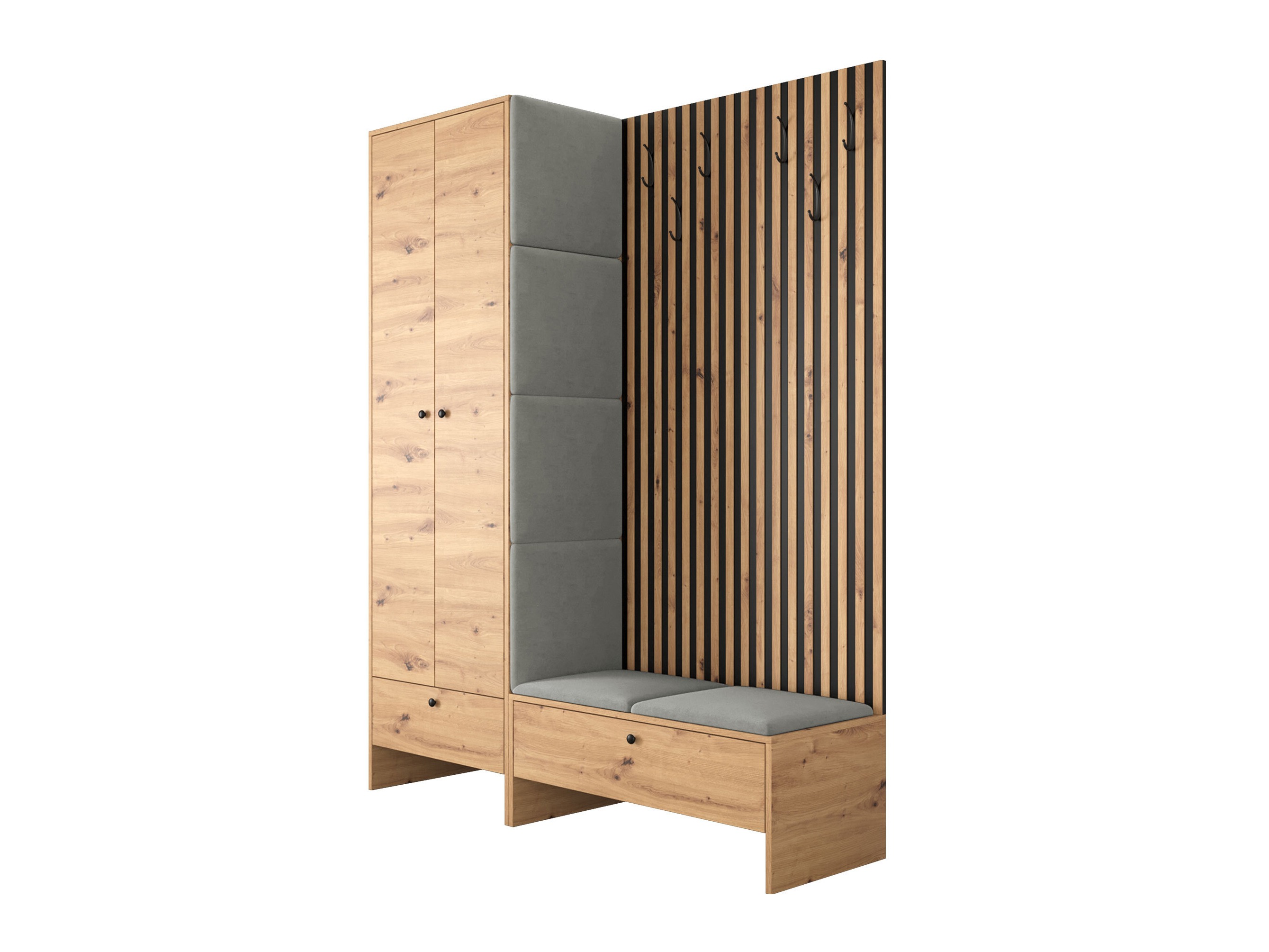 Conjunto para recibidor Donio III (Roble Artisan + Polo 894)