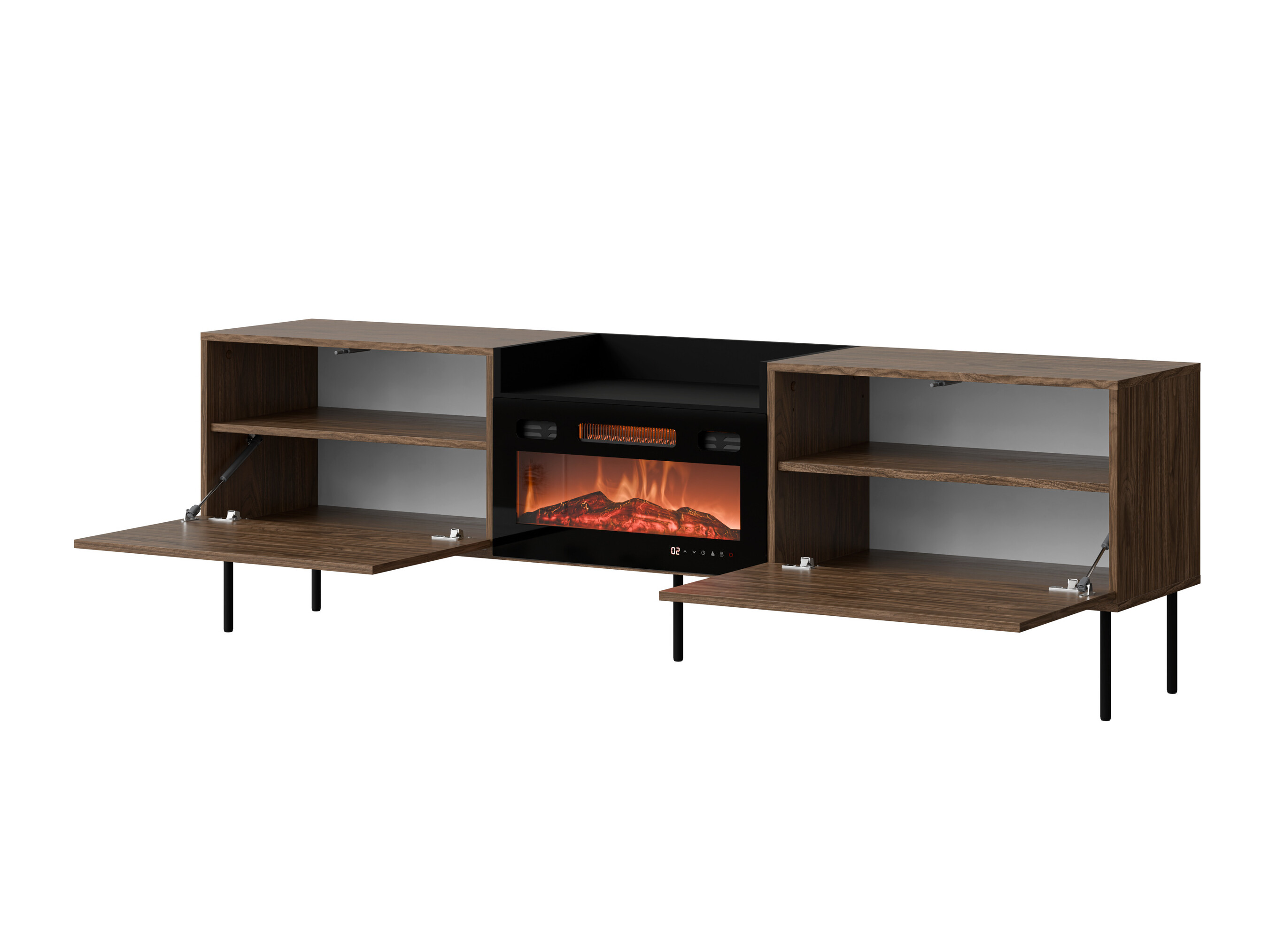 Mueble TV Charlotte 216 (Roble wotan + Negro)
