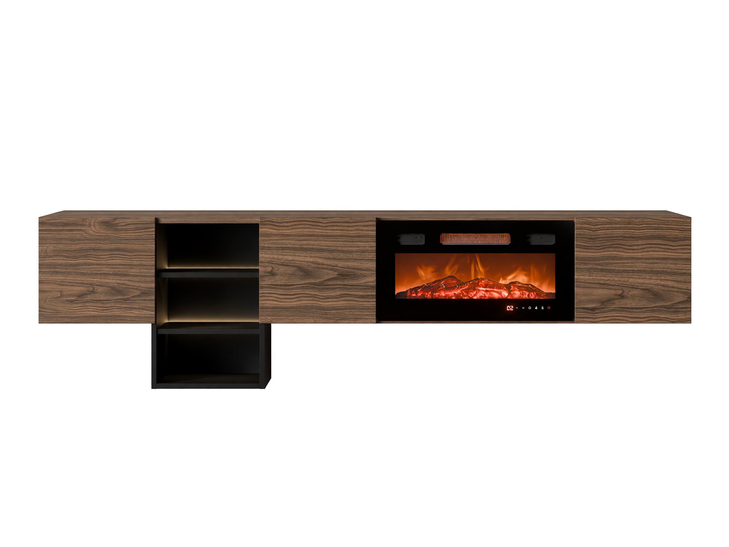 Mueble TV Charlotte 218 (Nogal + Negro)