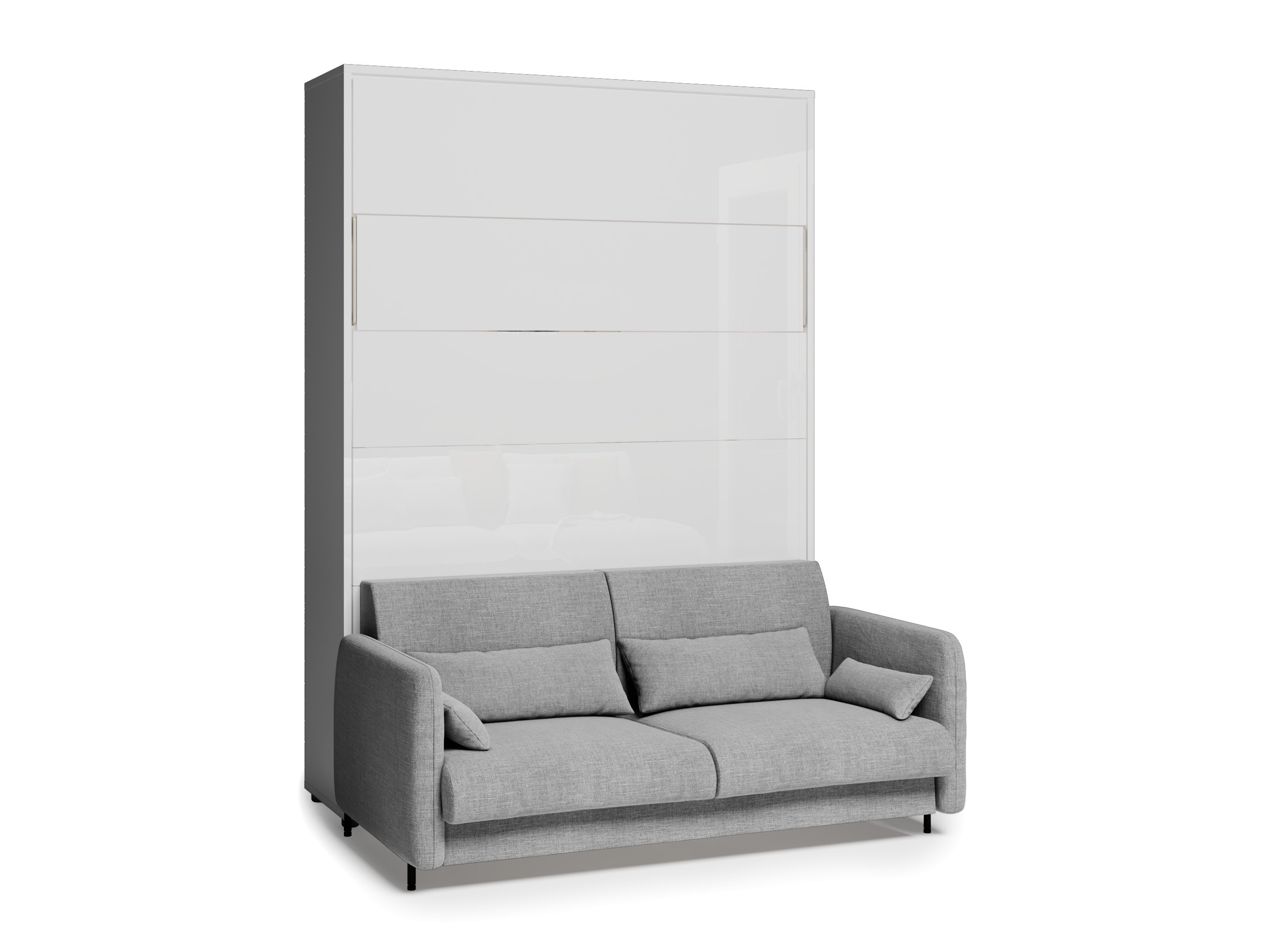 Cama plegable Concept Lenart XV (Blanco + Blanco brillante)