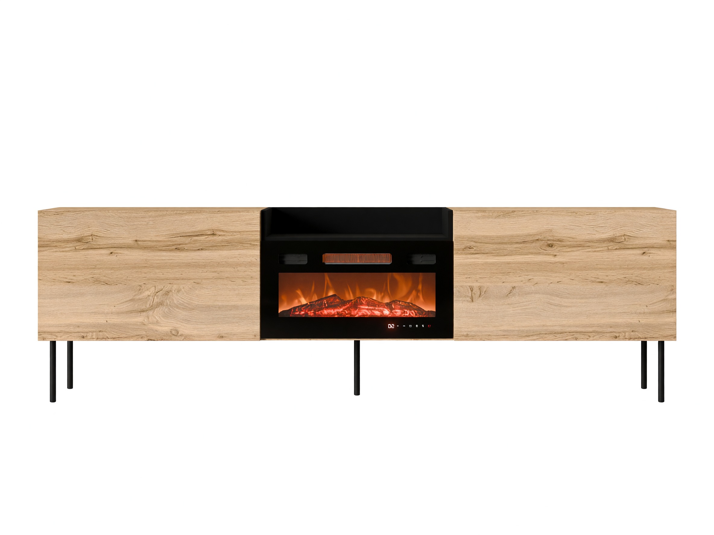Mueble TV Charlotte 216 (Roble wotan + Negro)