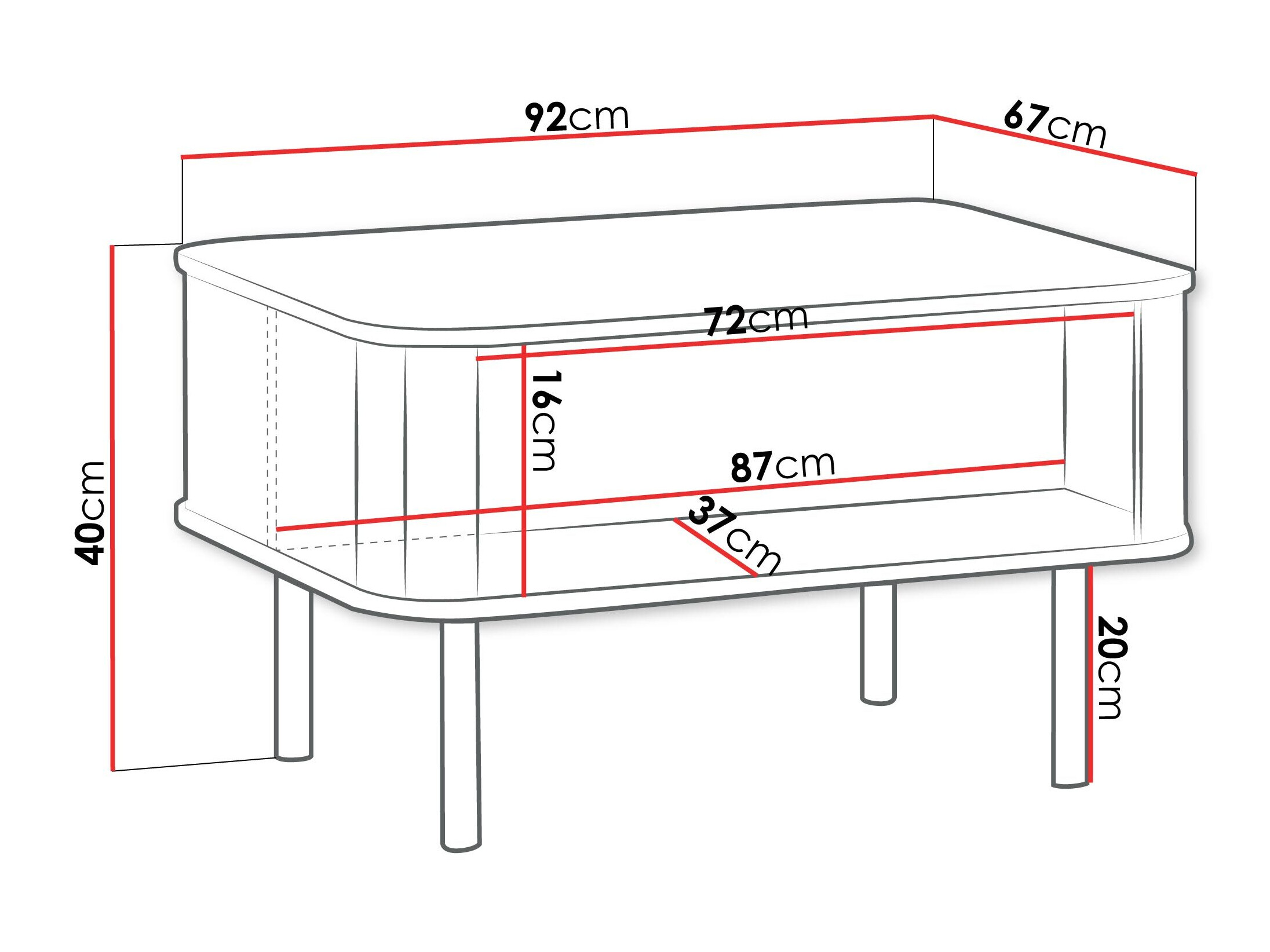 Mesa de centro Larala 103 (Beige grisáceo)