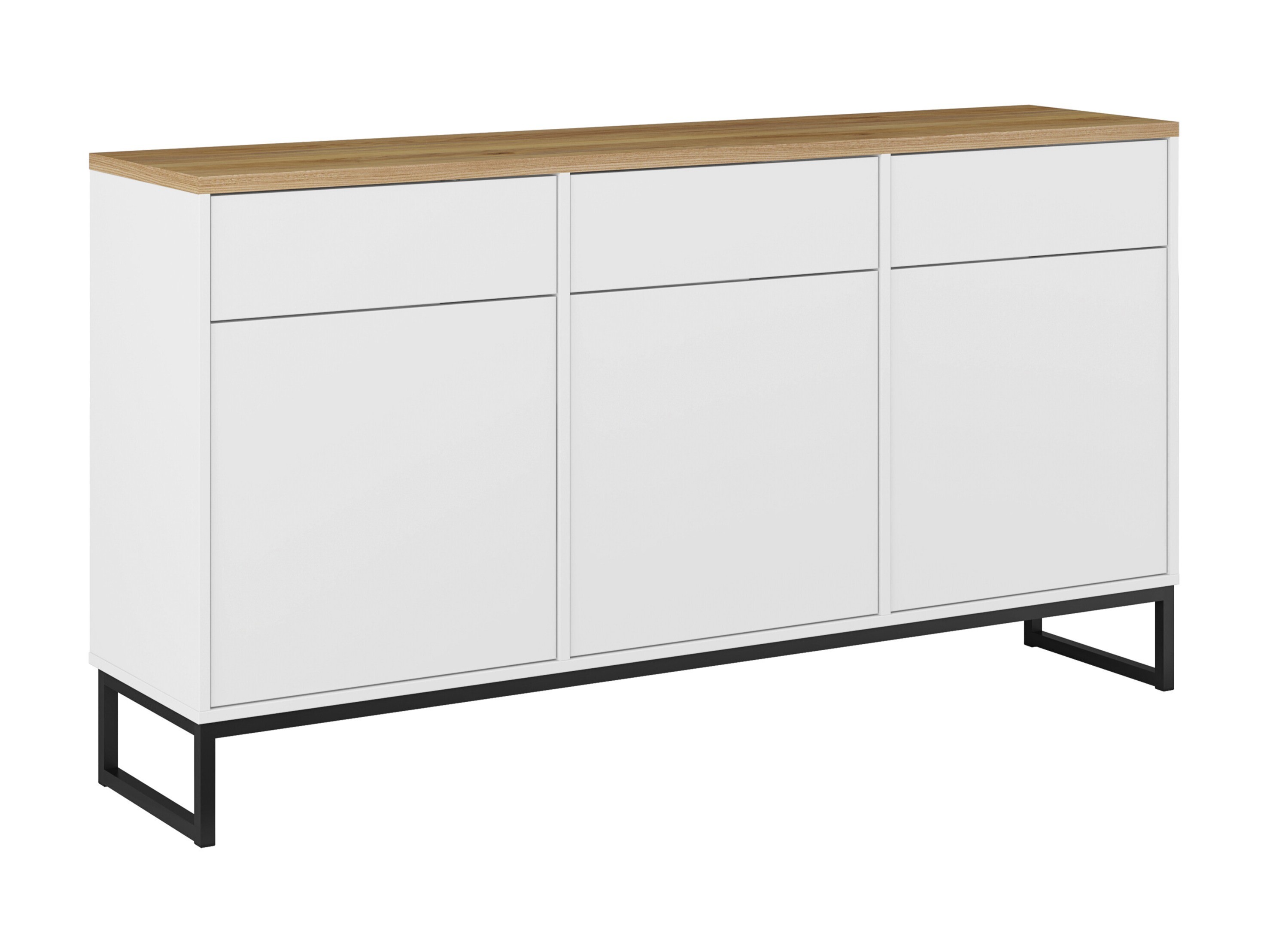 Cómoda Camtolo 103 (Blanco + Roble claro)
