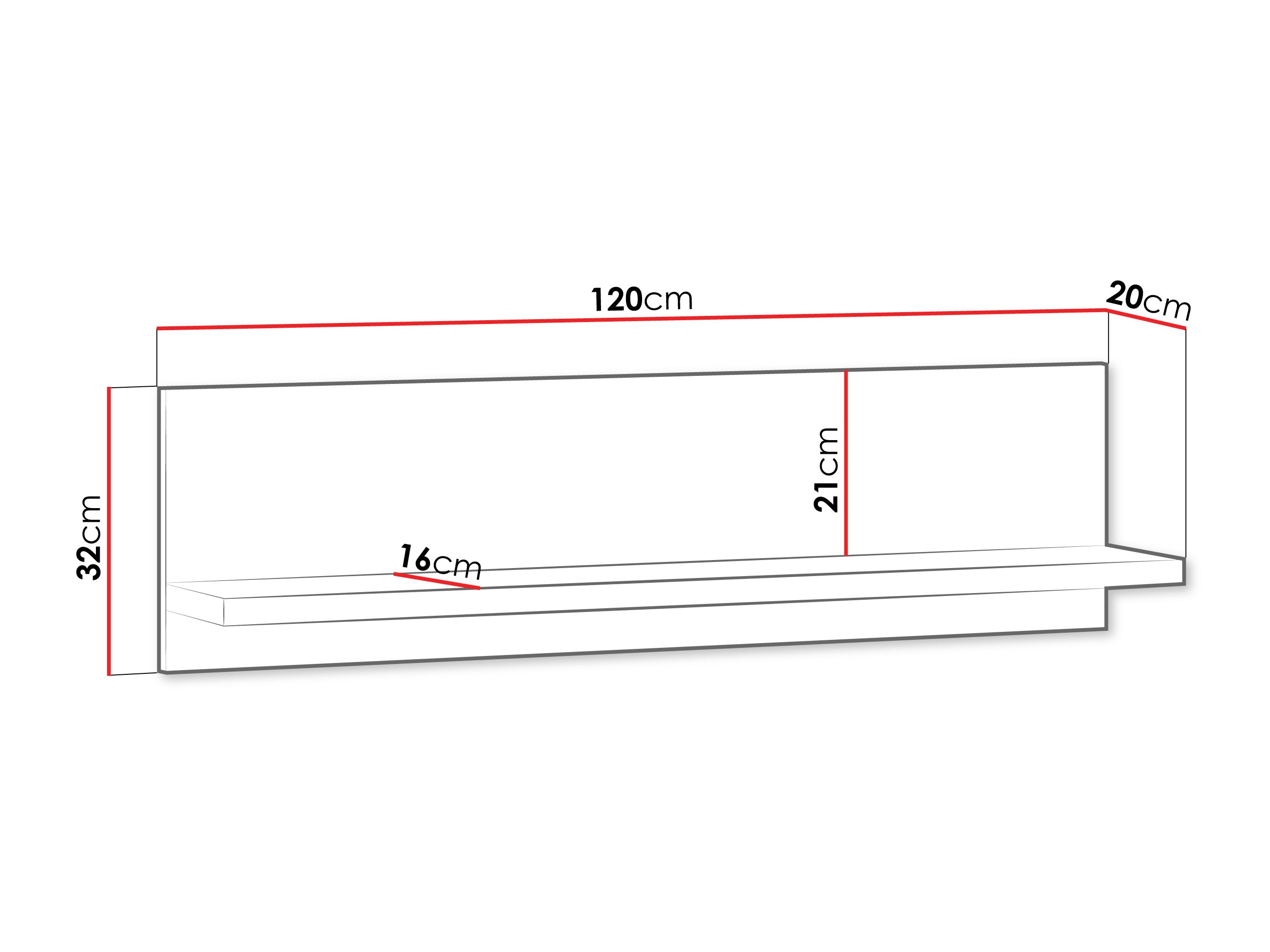 Estantería de pared Lorsali 108