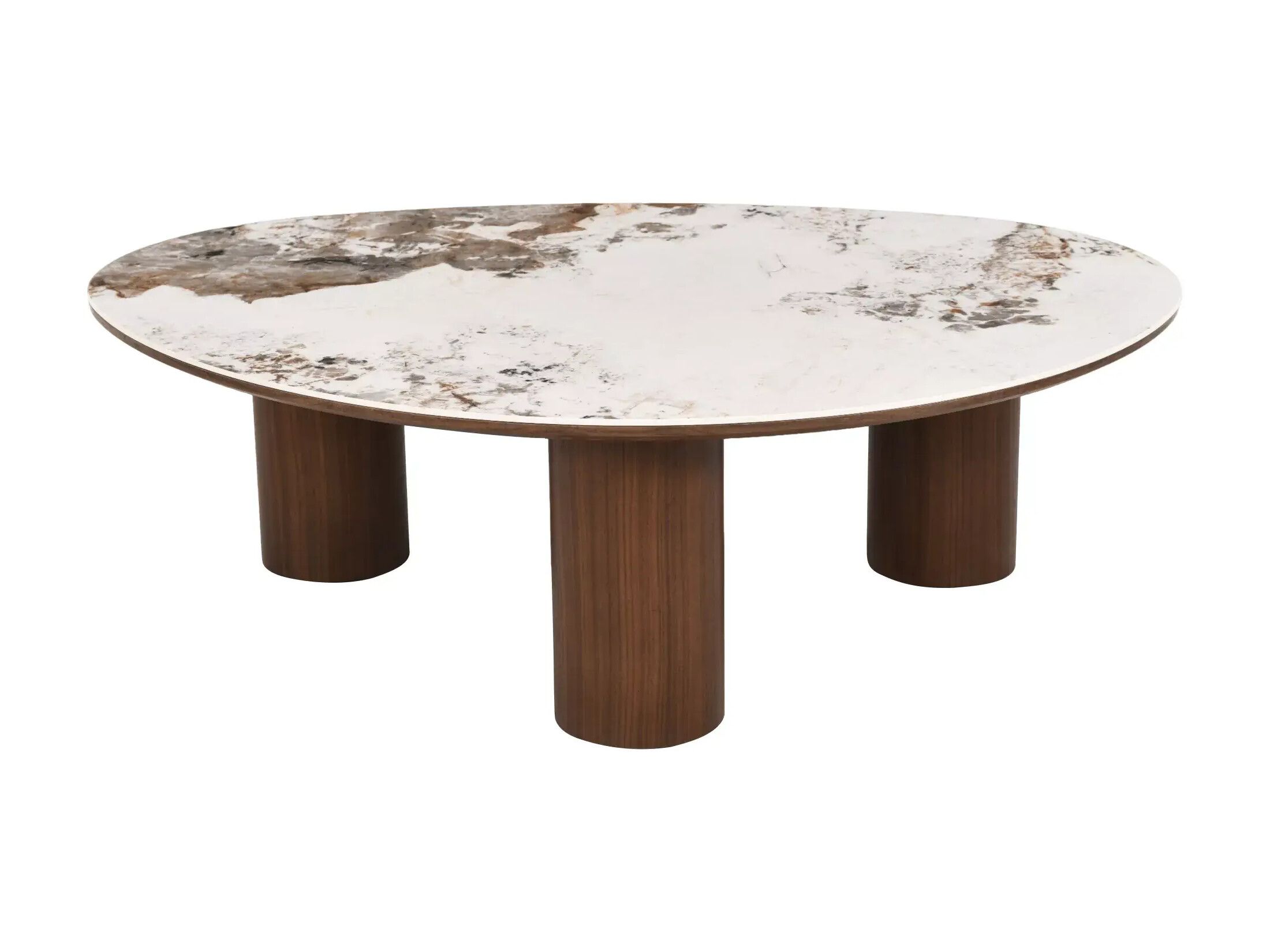 Mesa de centro Detroit 1064 (Motivo de piedra + Nogal oscuro)