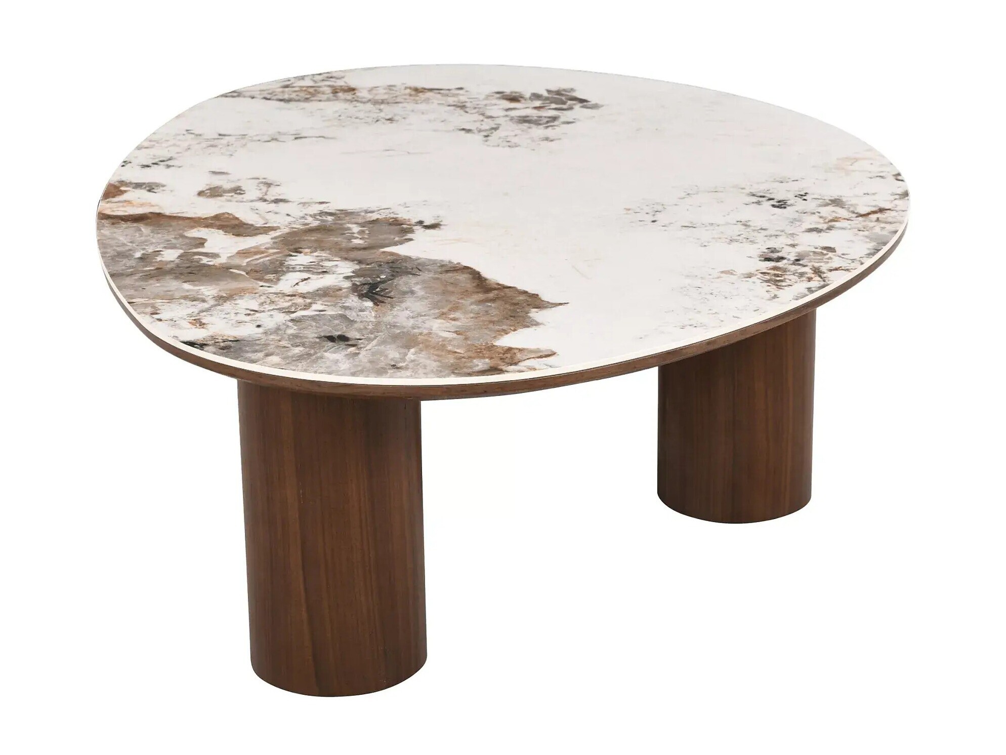 Mesa de centro Detroit 1064 (Motivo de piedra + Nogal oscuro)