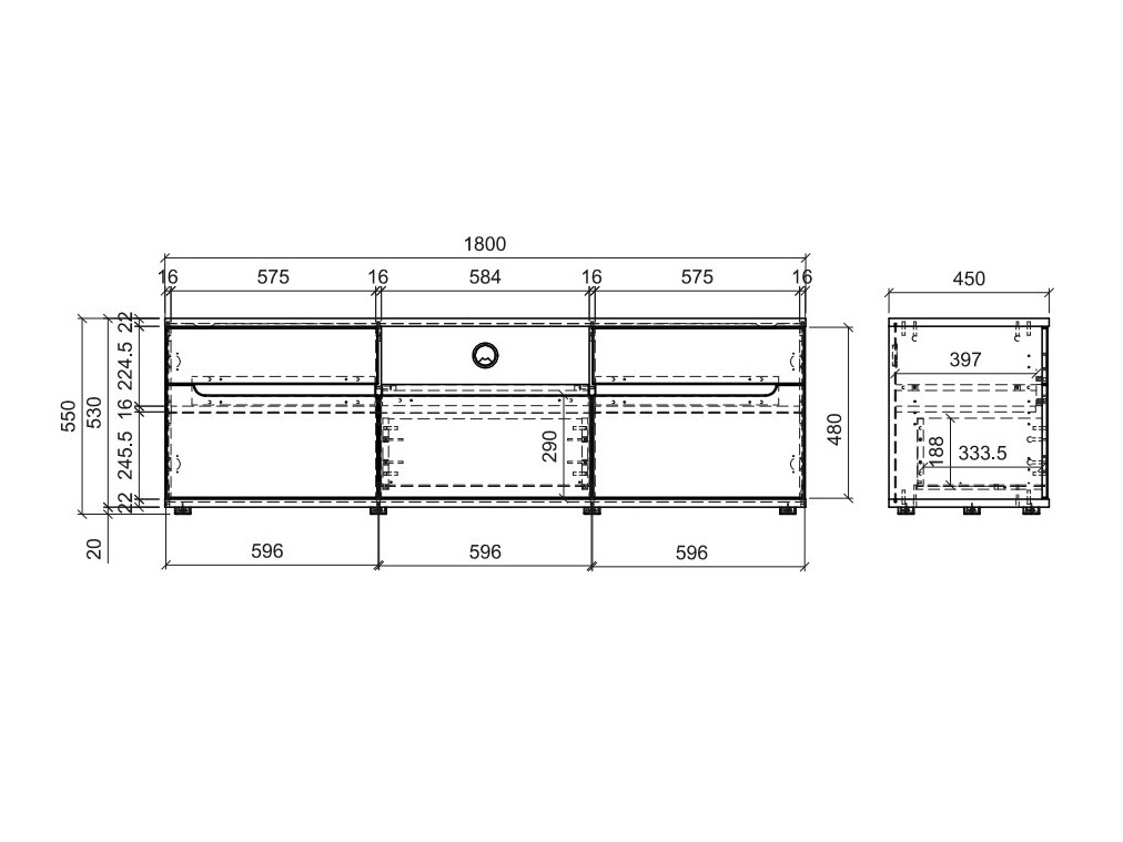 Mueble TV Deldori 110