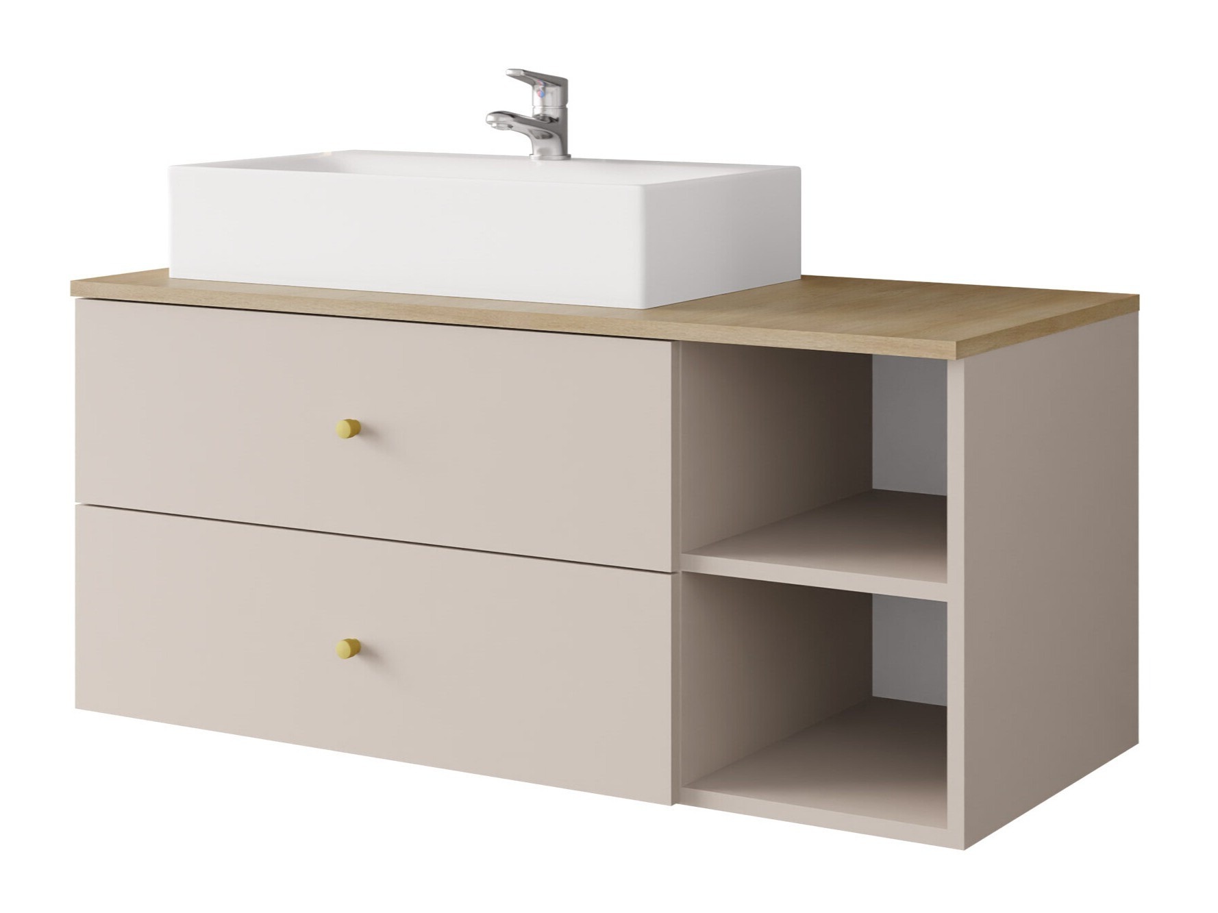 Armario de baño colgante para lavabo Salus (Cachemira + Roble Cremona)