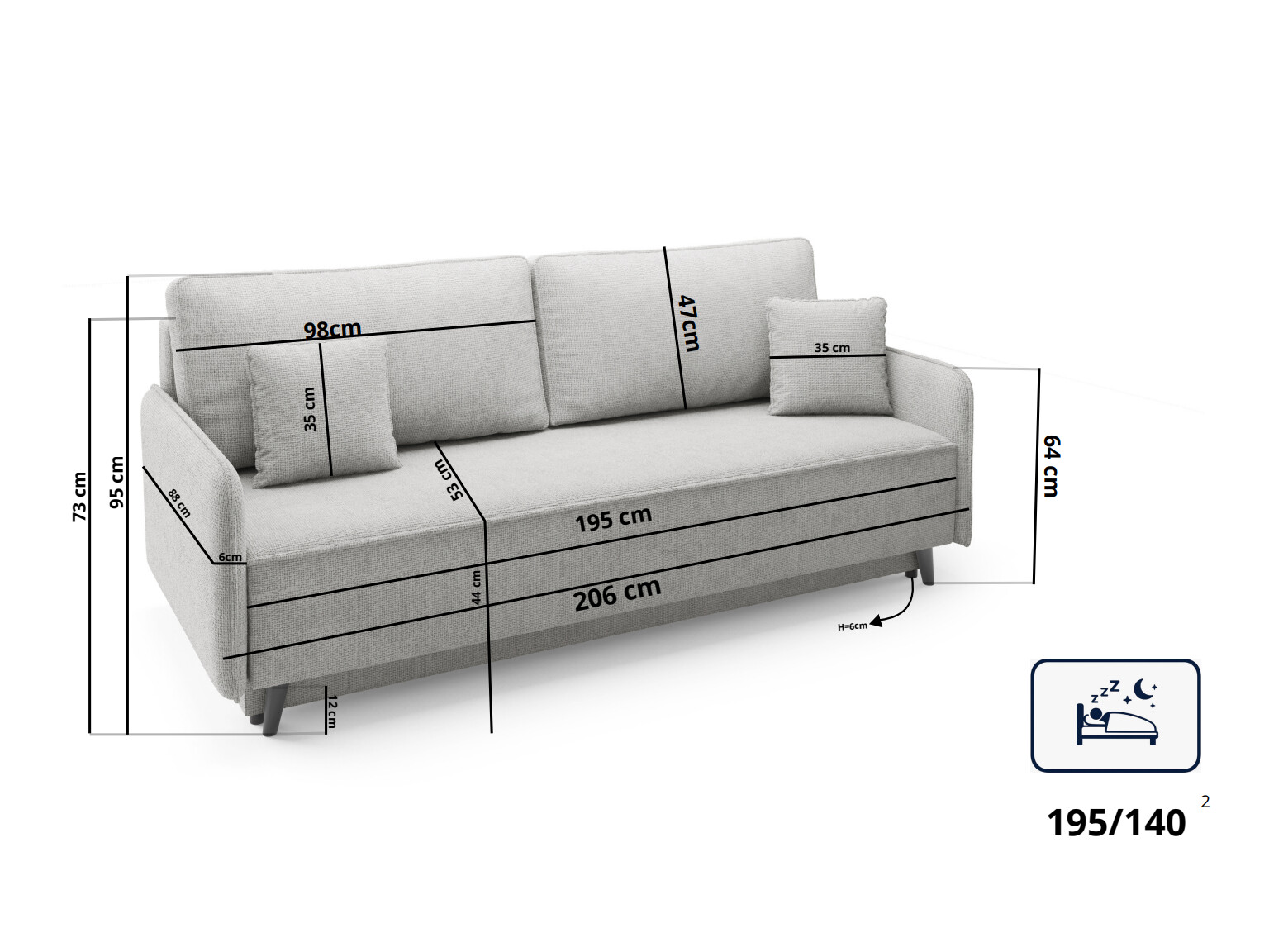Sofá cama Alton 112 (Garden 18)