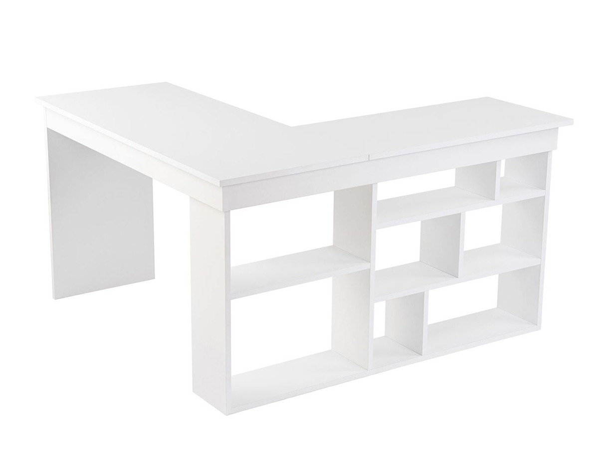 Mesa de ordenador esquinera Novato 159 (Blanco)