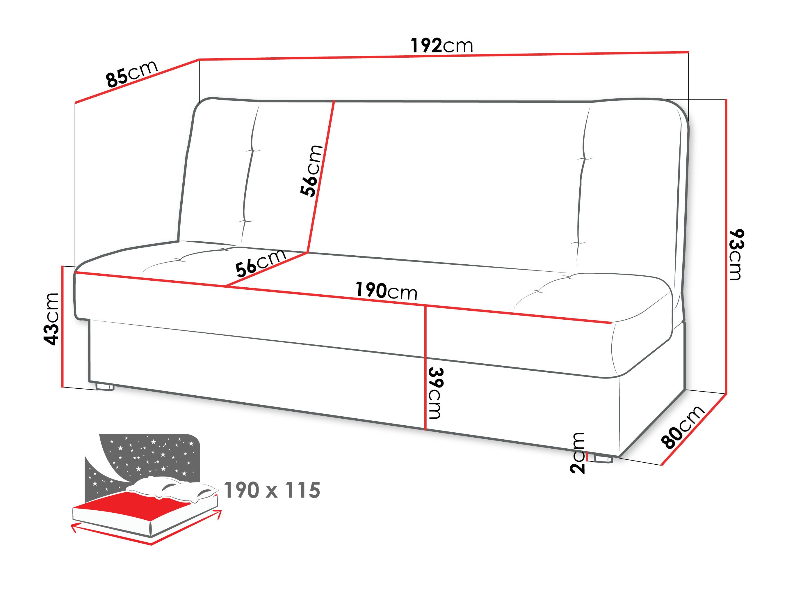 Sofá cama Sapies (Lawa 05)