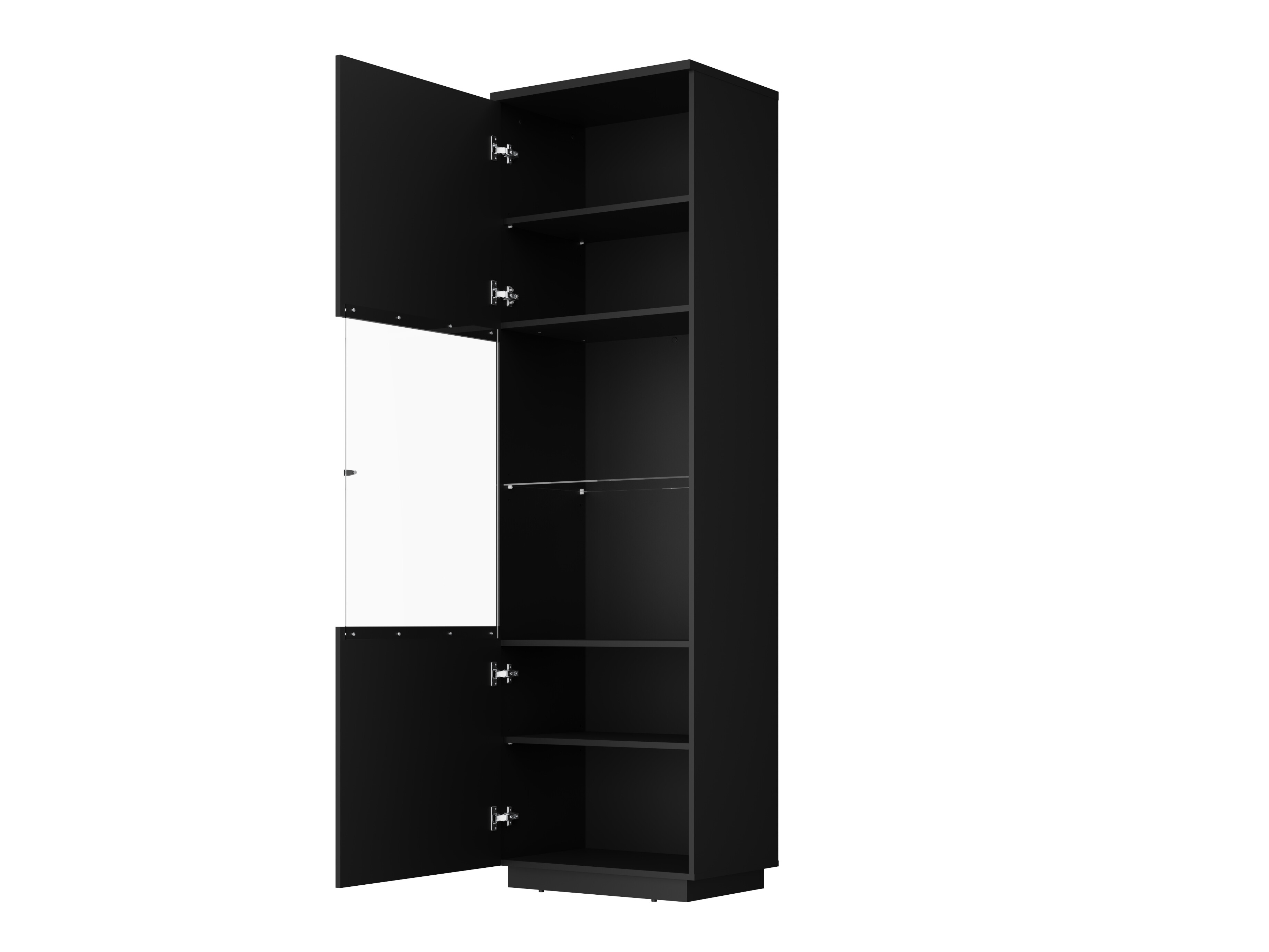 Estantería Talevaro 101 (Negro + Negro brillante)