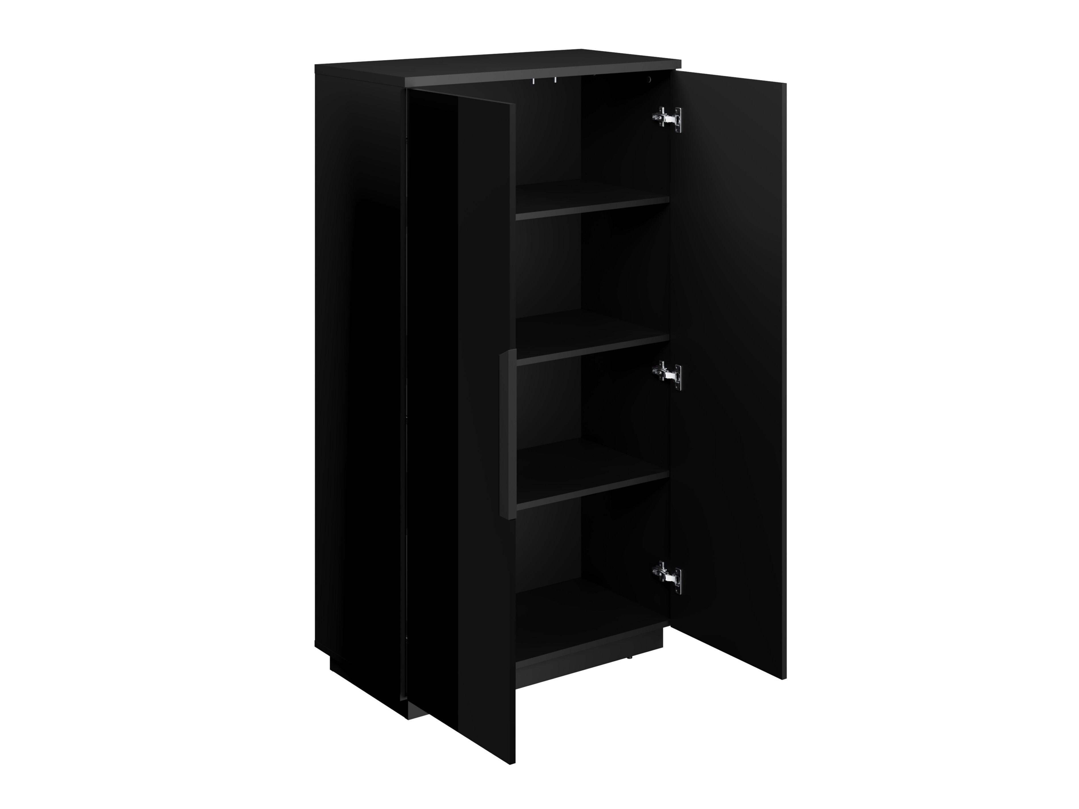Estantería Talevaro 104 (Negro + Negro brillante)