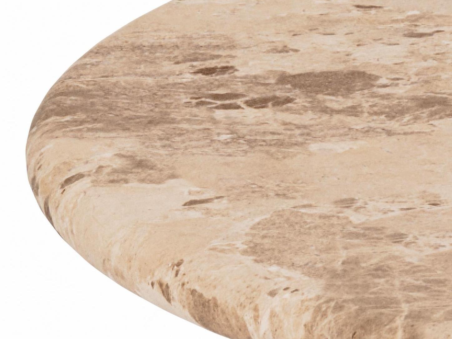 Mesa de centro Norsica 1112 (Roble oscuro + Mármol marrón)