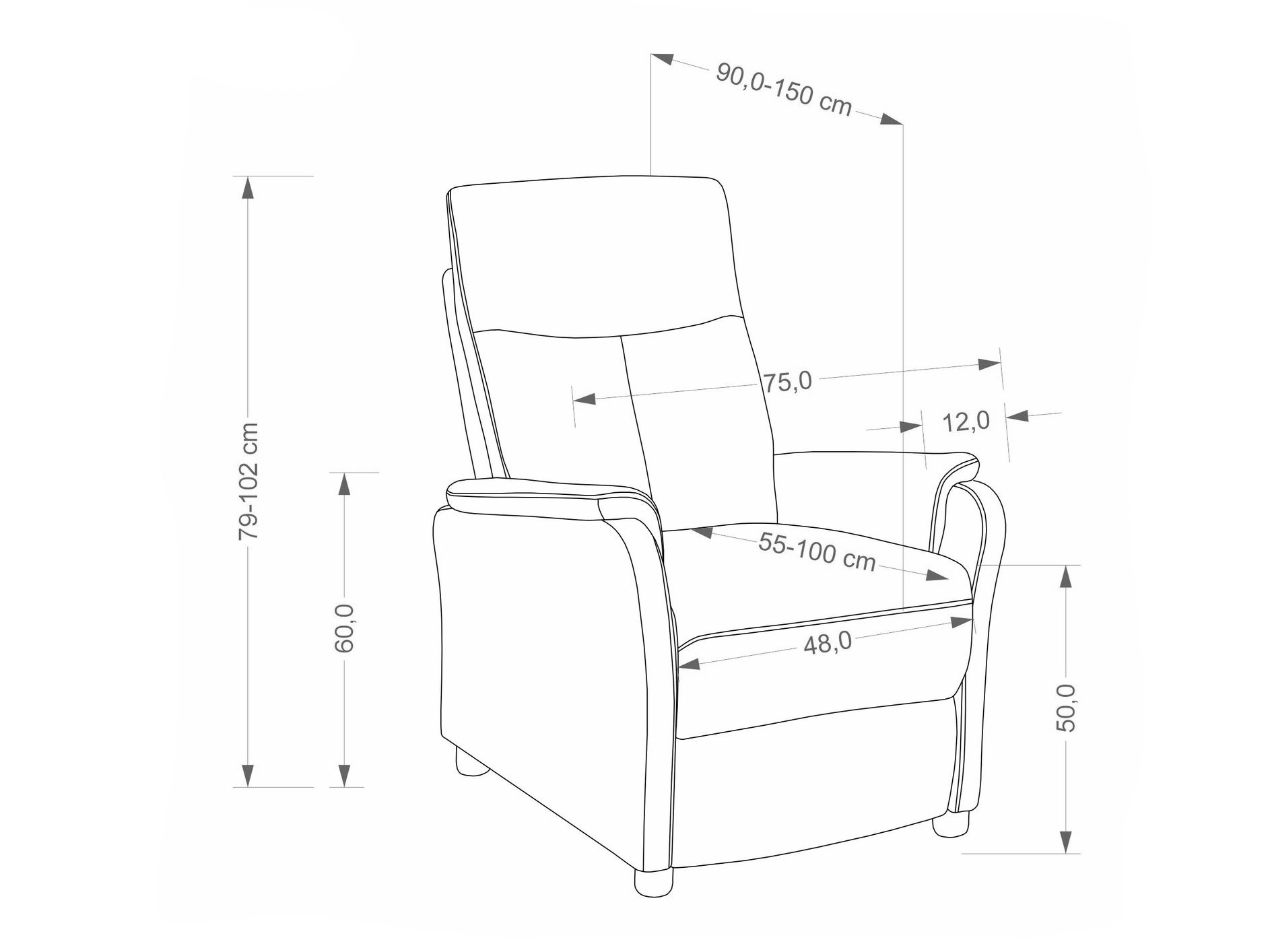 Sillón reclinable Houston 2229 (Beige)