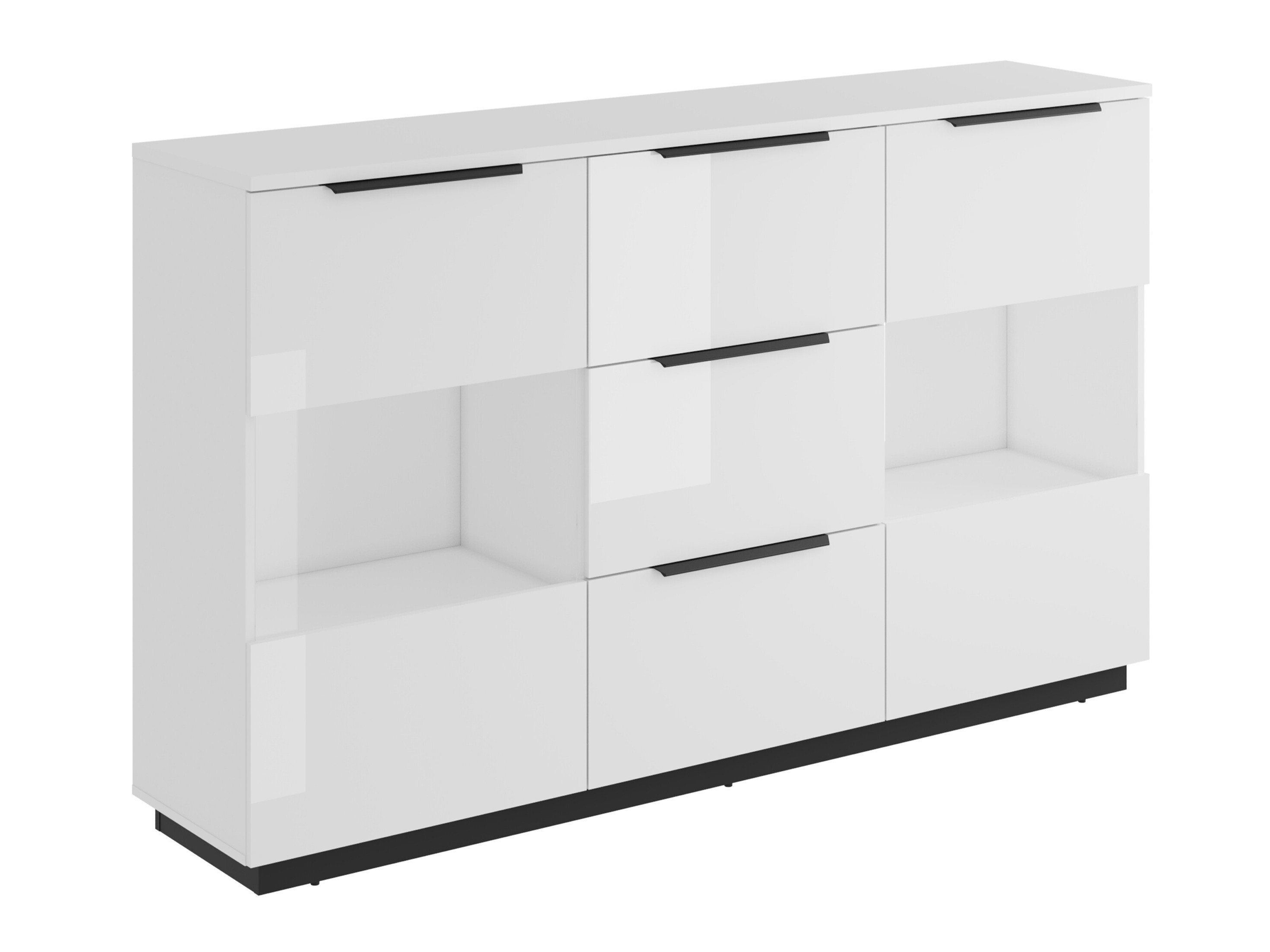 Cómoda Talevaro 105 (Blanco + Blanco brillante)