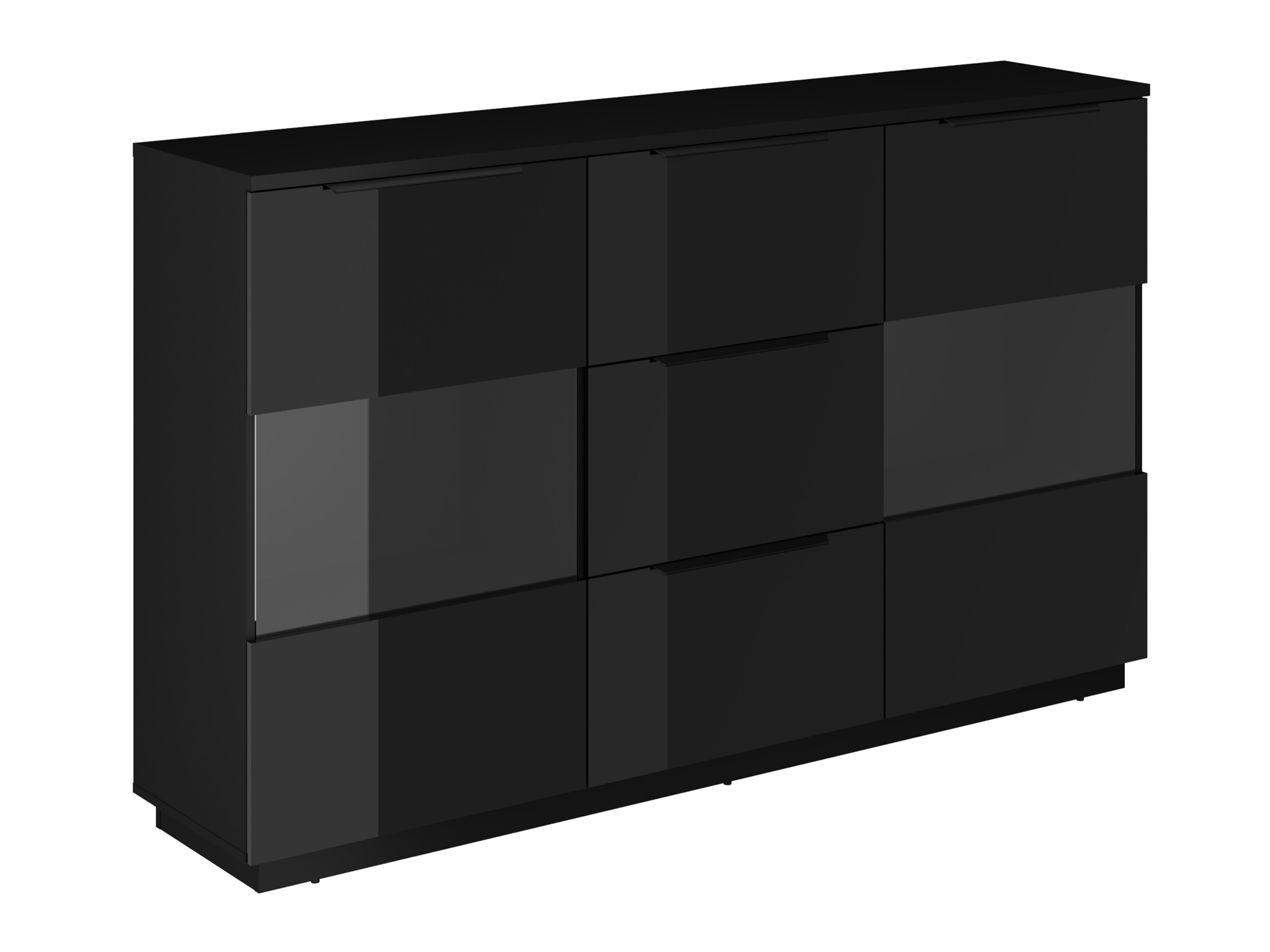 Cómoda Talevaro 105 (Negro + Negro brillante)