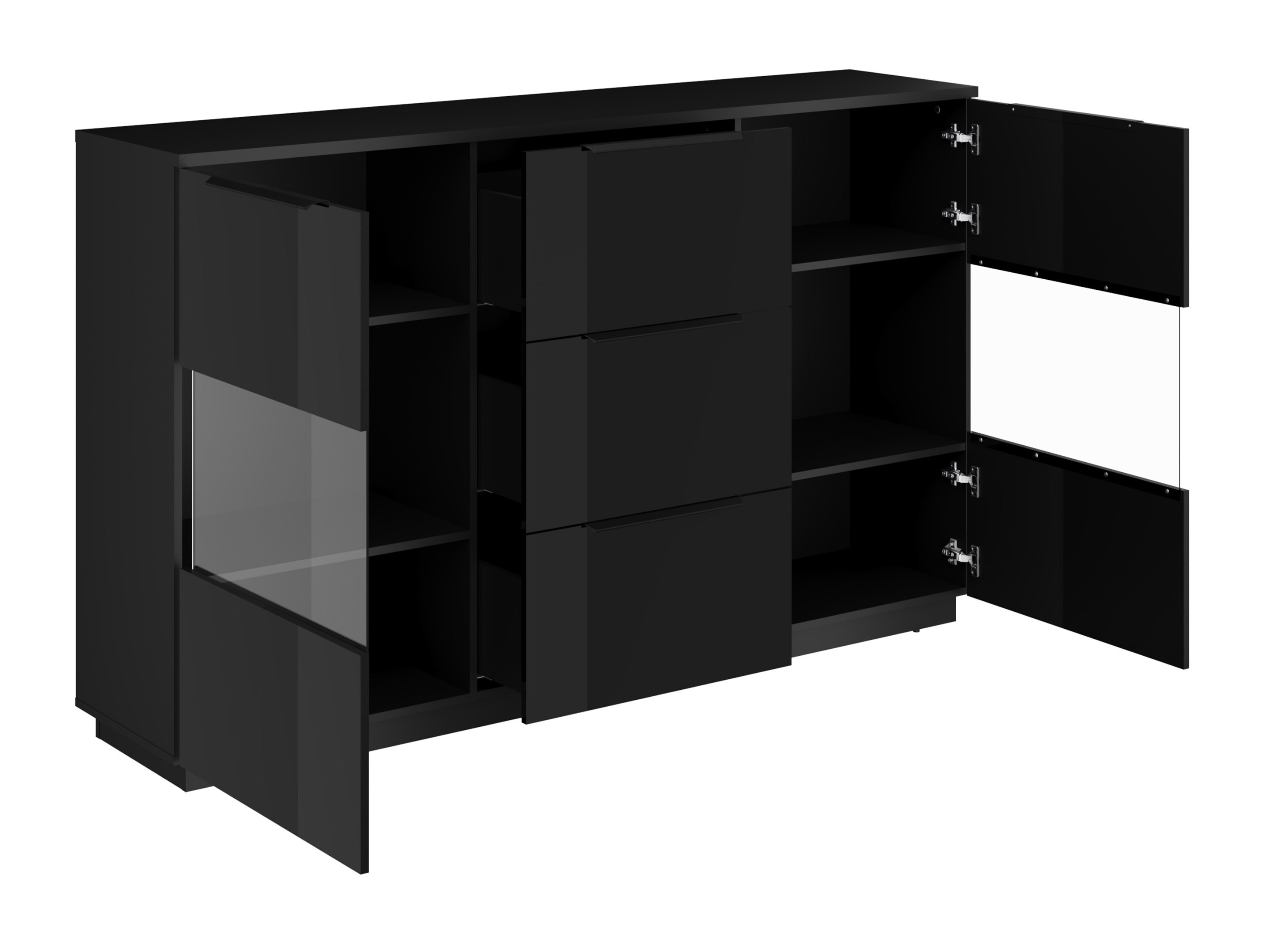 Cómoda Talevaro 105 (Negro + Negro brillante)