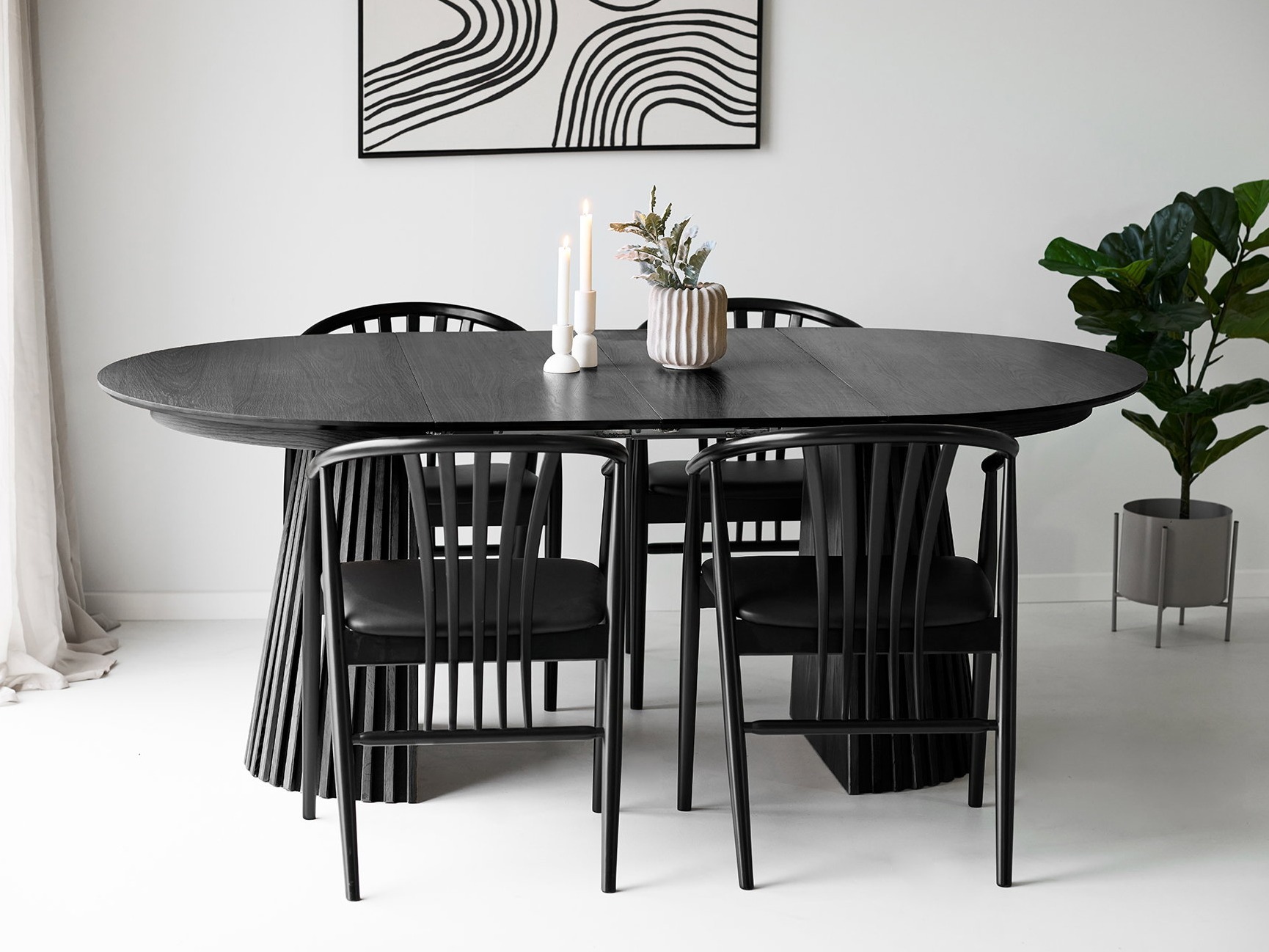 Conjunto de mesas y sillas para comedor Brea 394