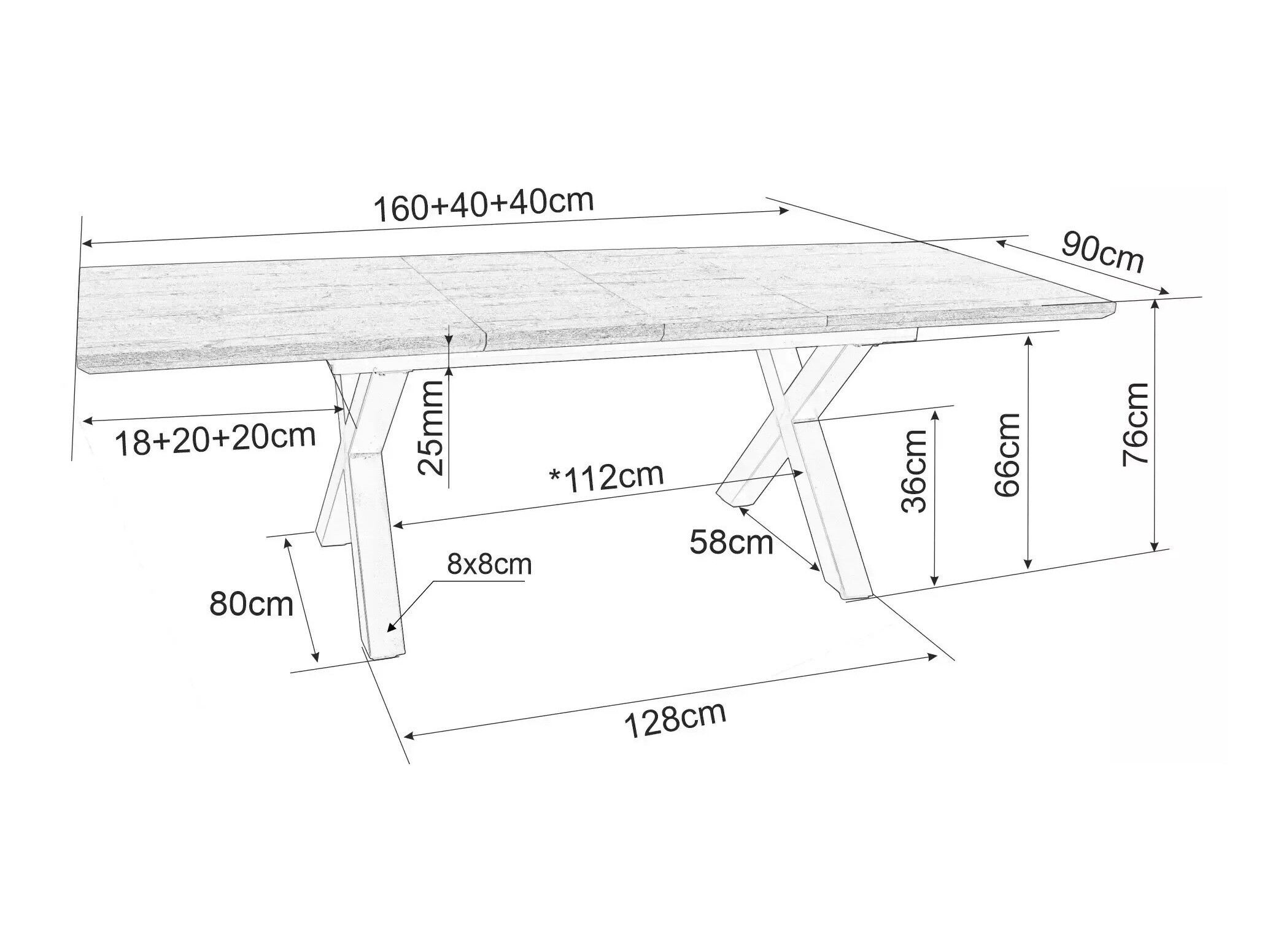 Mesa Detroit 1078 (Roble)