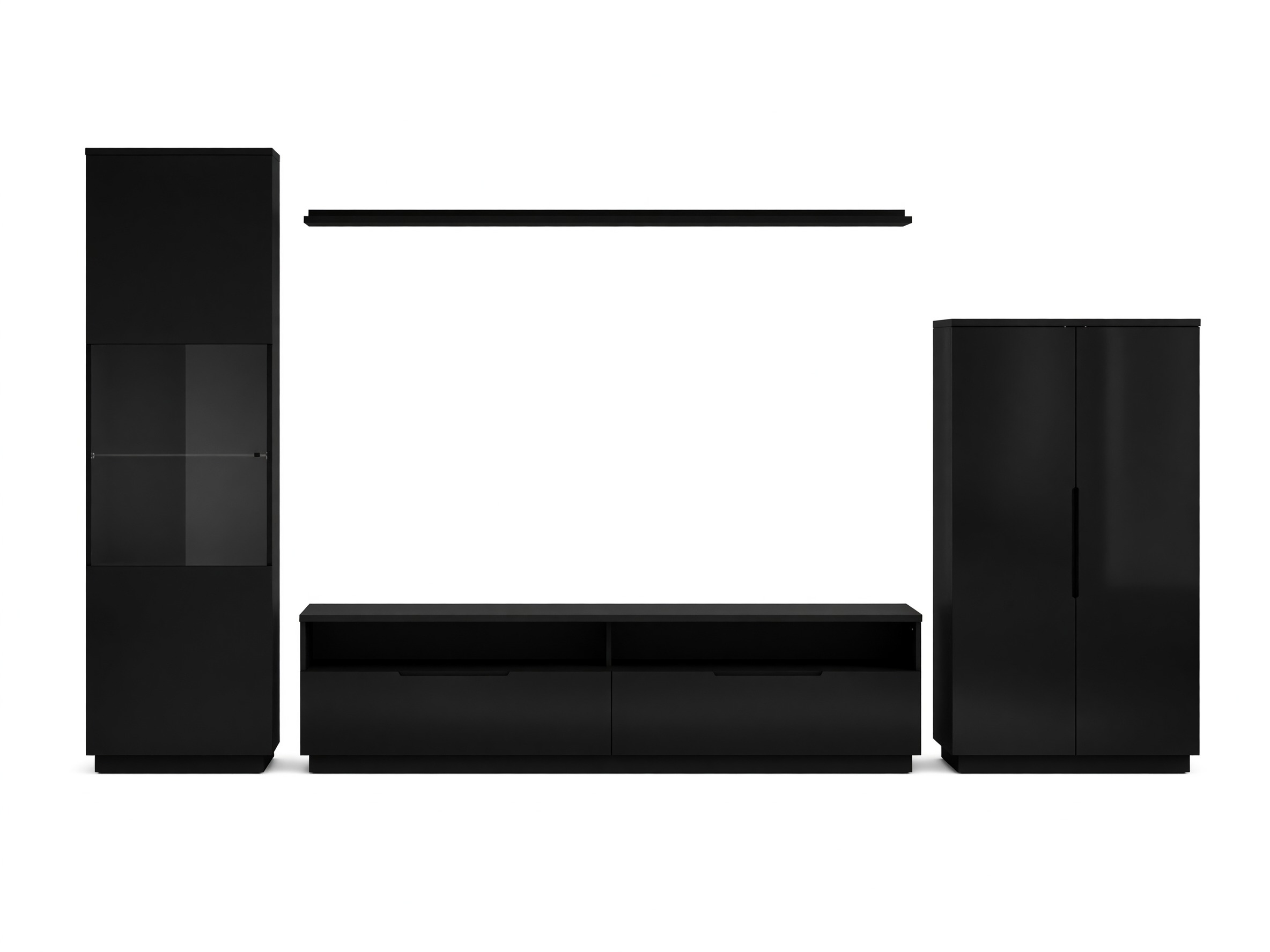 Conjunto de salón Talevaro 106 (Negro + Negro brillante)