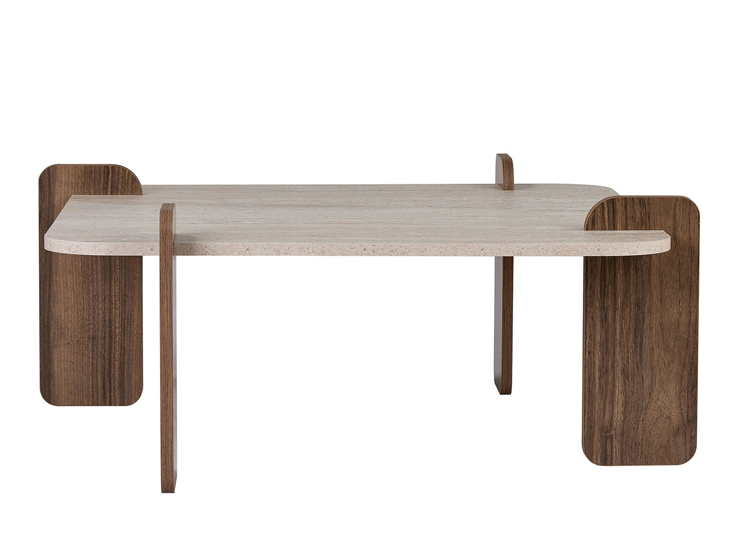 Mesa de centro Novato 169 (Travertino claro + Nogal)