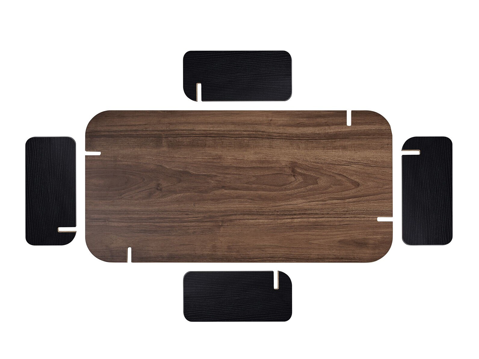 Mesa de centro Novato 170 (Nogal + Negro)