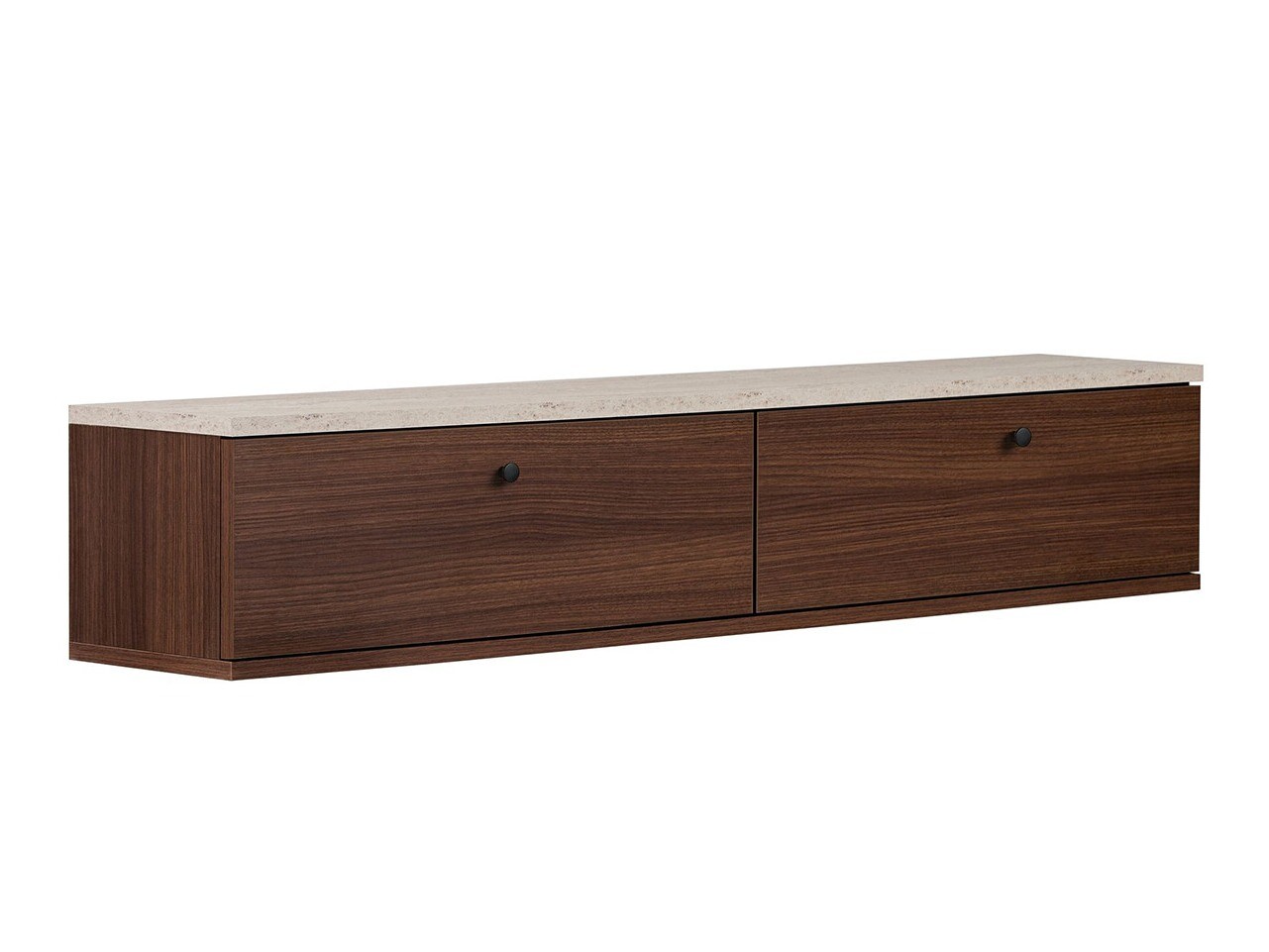 Mueble TV Novato 174 (Nogal + Travertino claro)