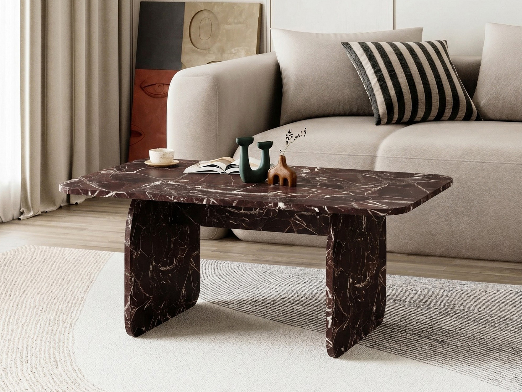 Mesa de centro Novato 179 (Mármol marrón)
