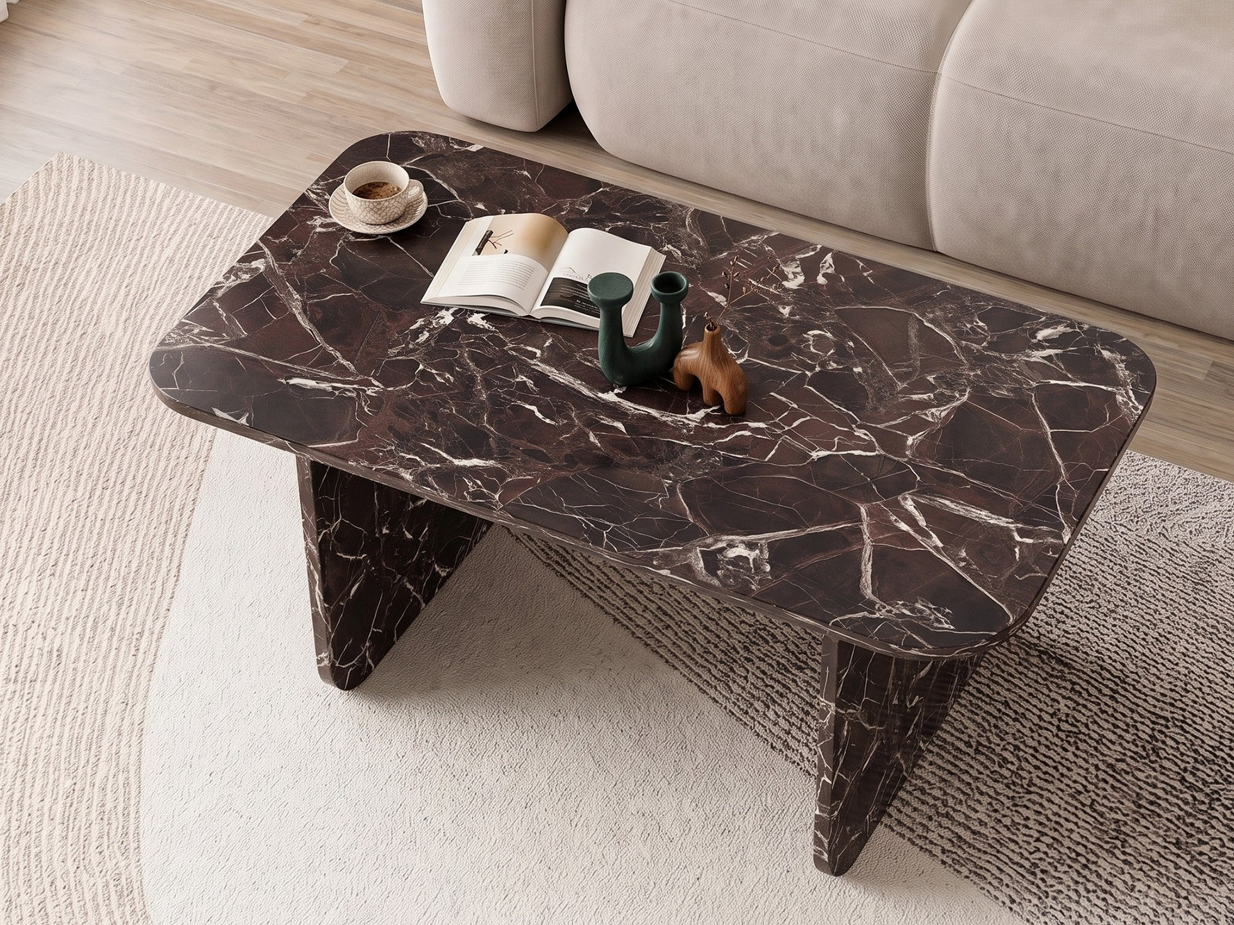 Mesa de centro Novato 179 (Mármol marrón)