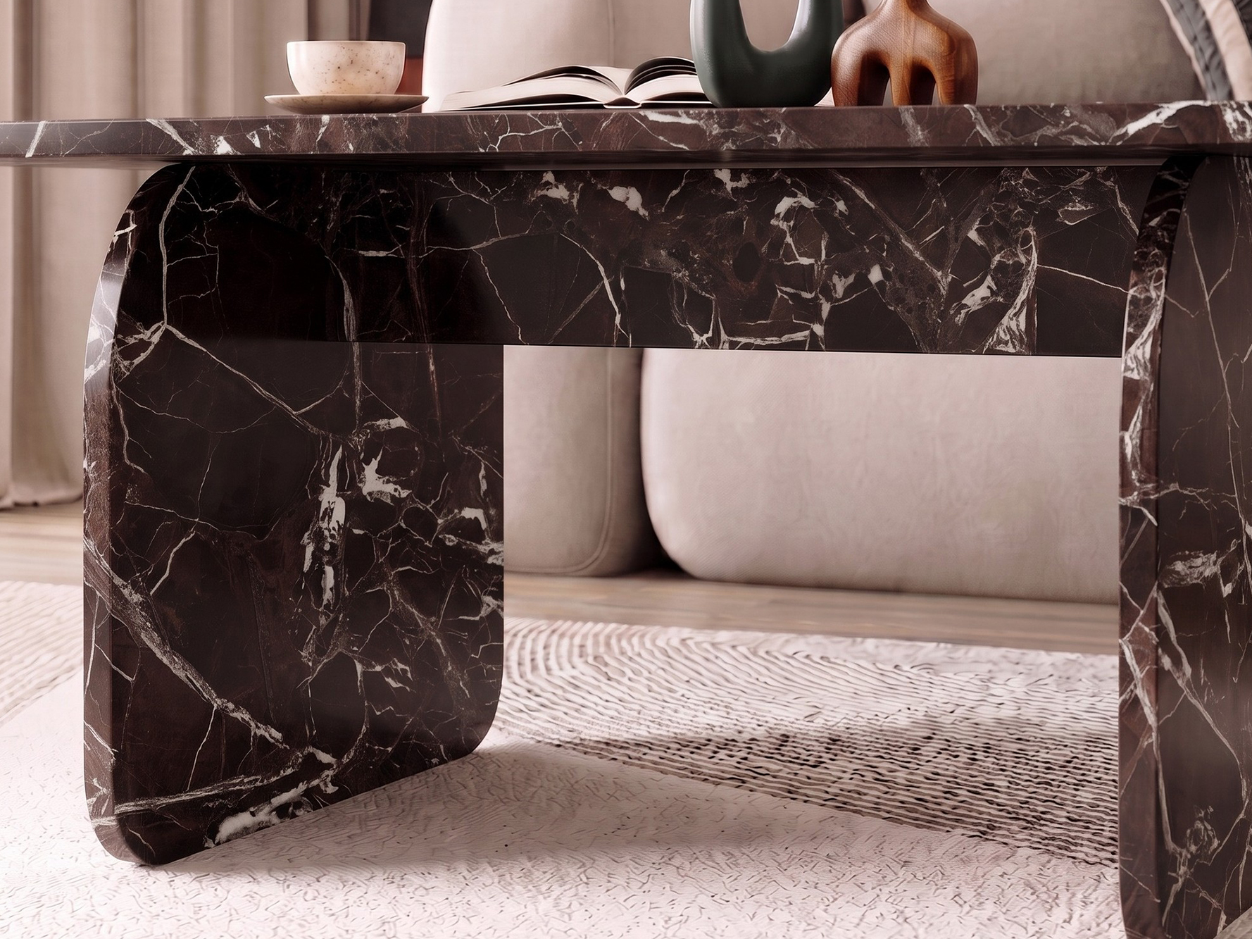Mesa de centro Novato 179 (Mármol marrón)