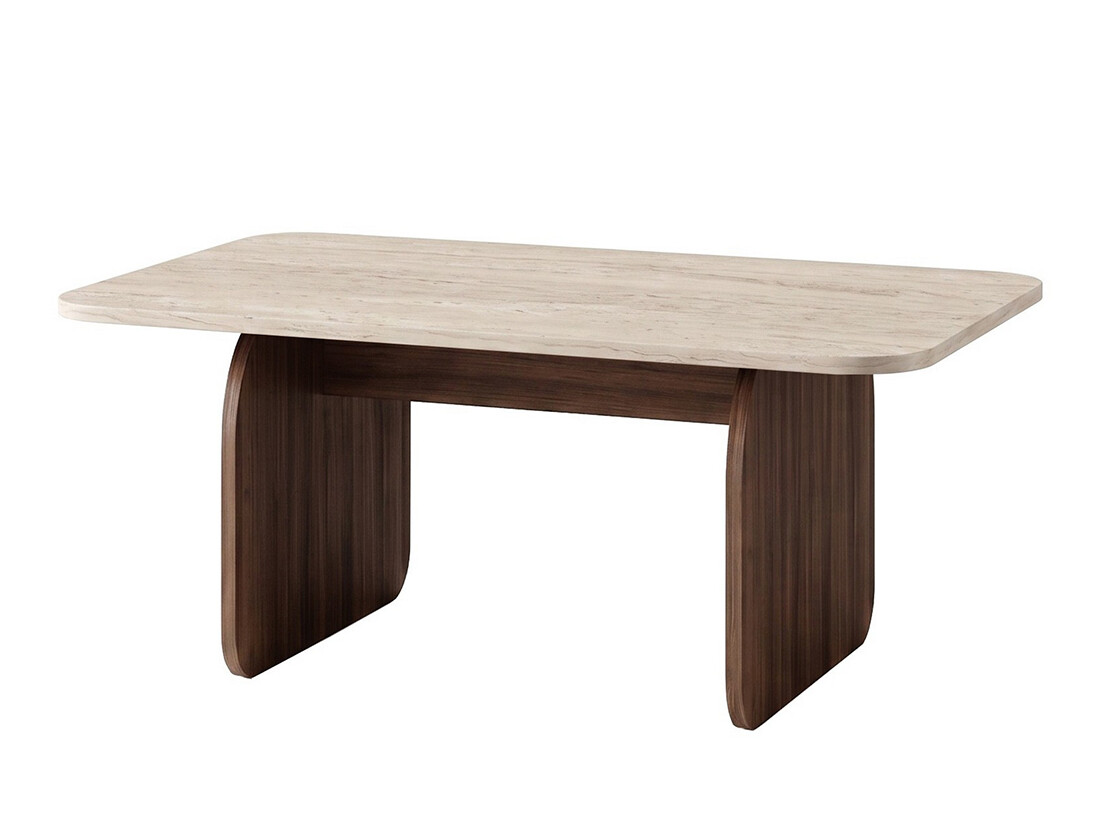 Mesa de centro Novato 179 (Travertino claro + Nogal)
